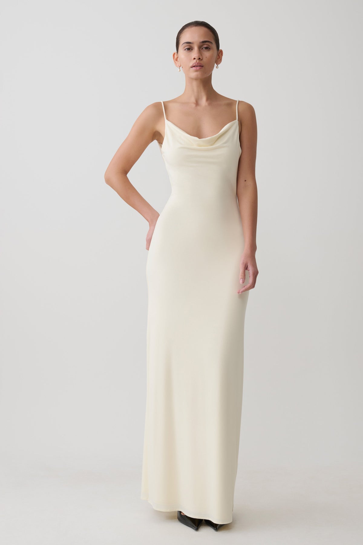 Joni Cowl Maxi Dress - Ivory #5