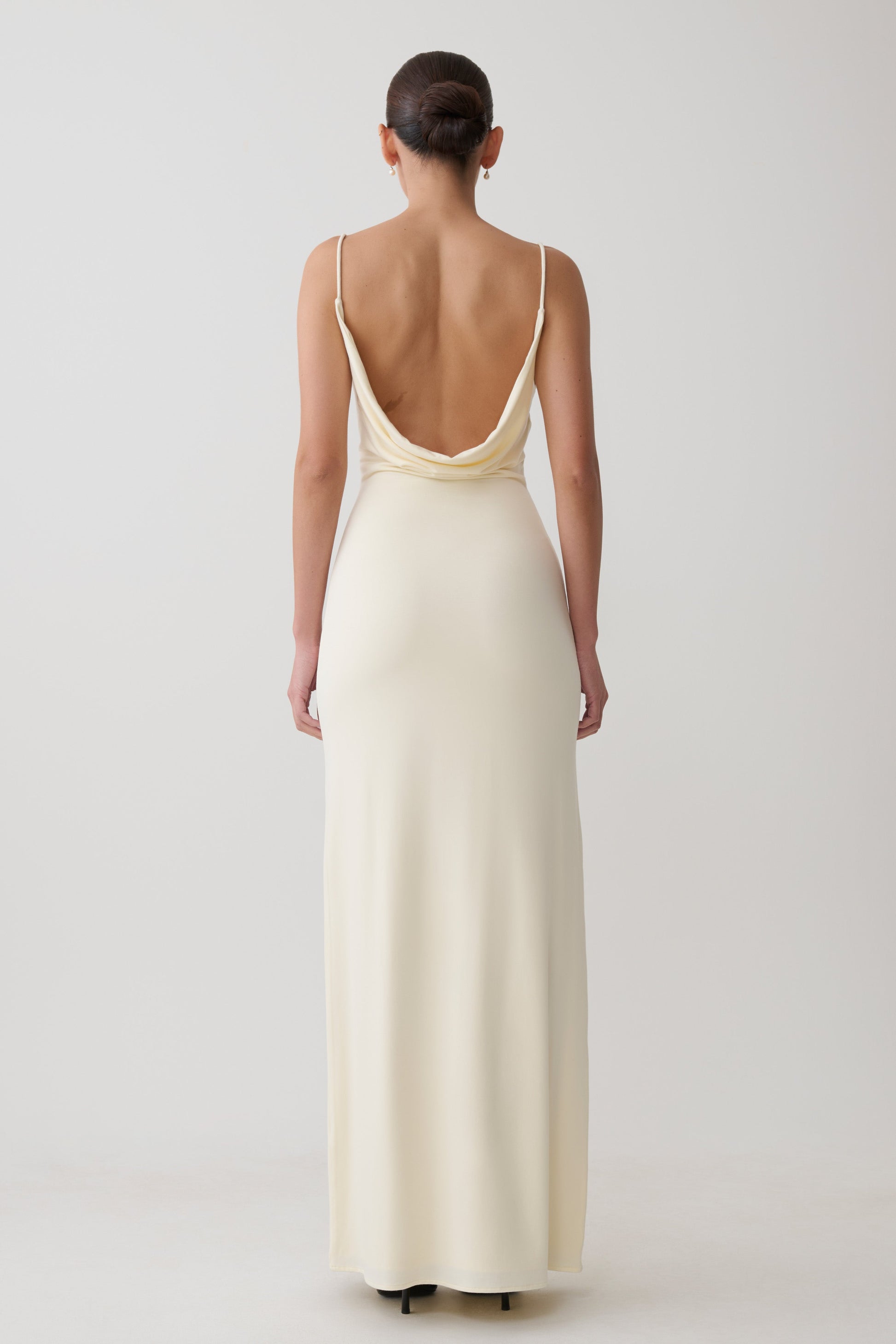 Joni Cowl Maxi Dress - Ivory #2