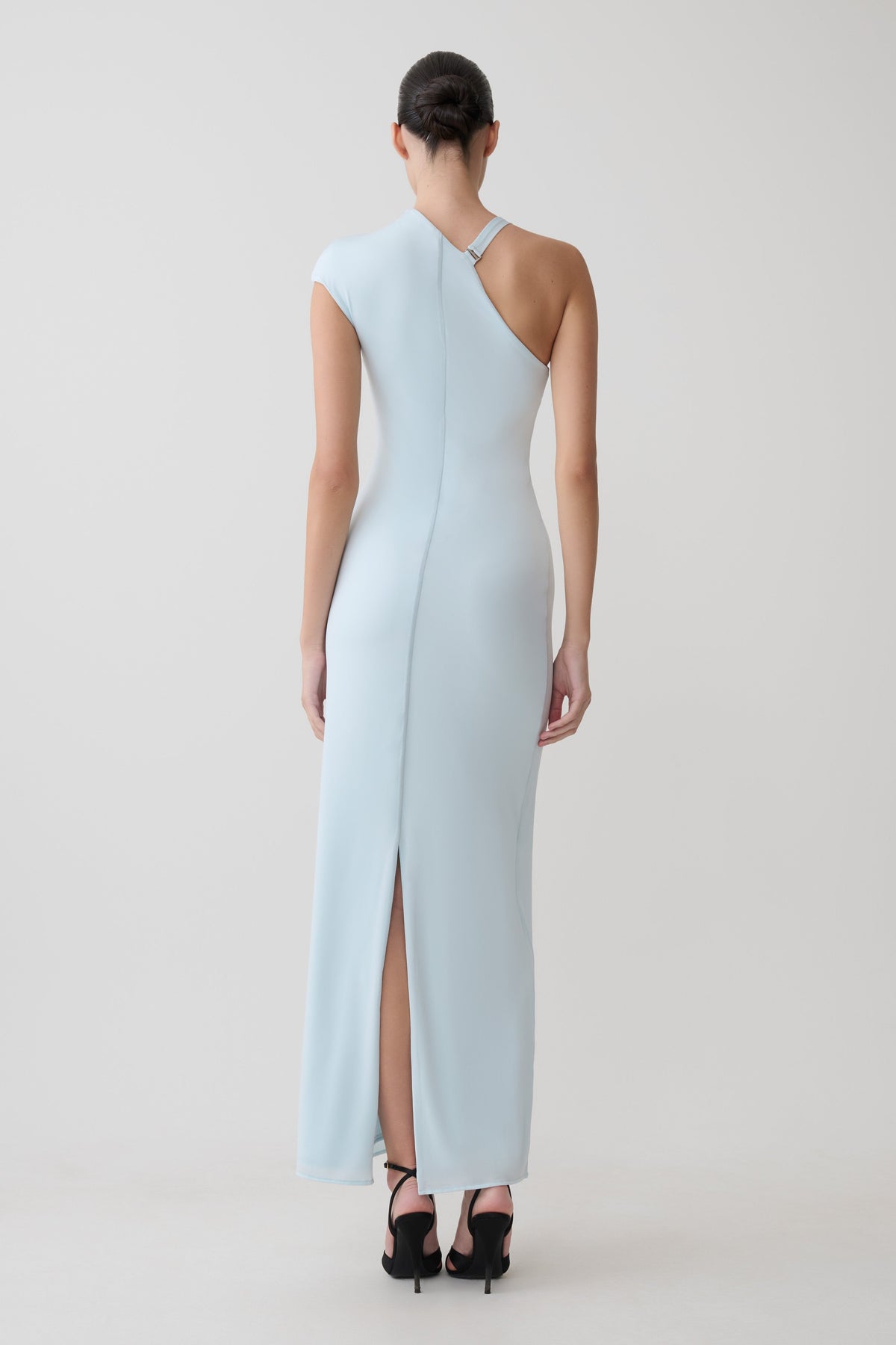 Oden Slinky Maxi Dress With Hardware - Sky Blue #2