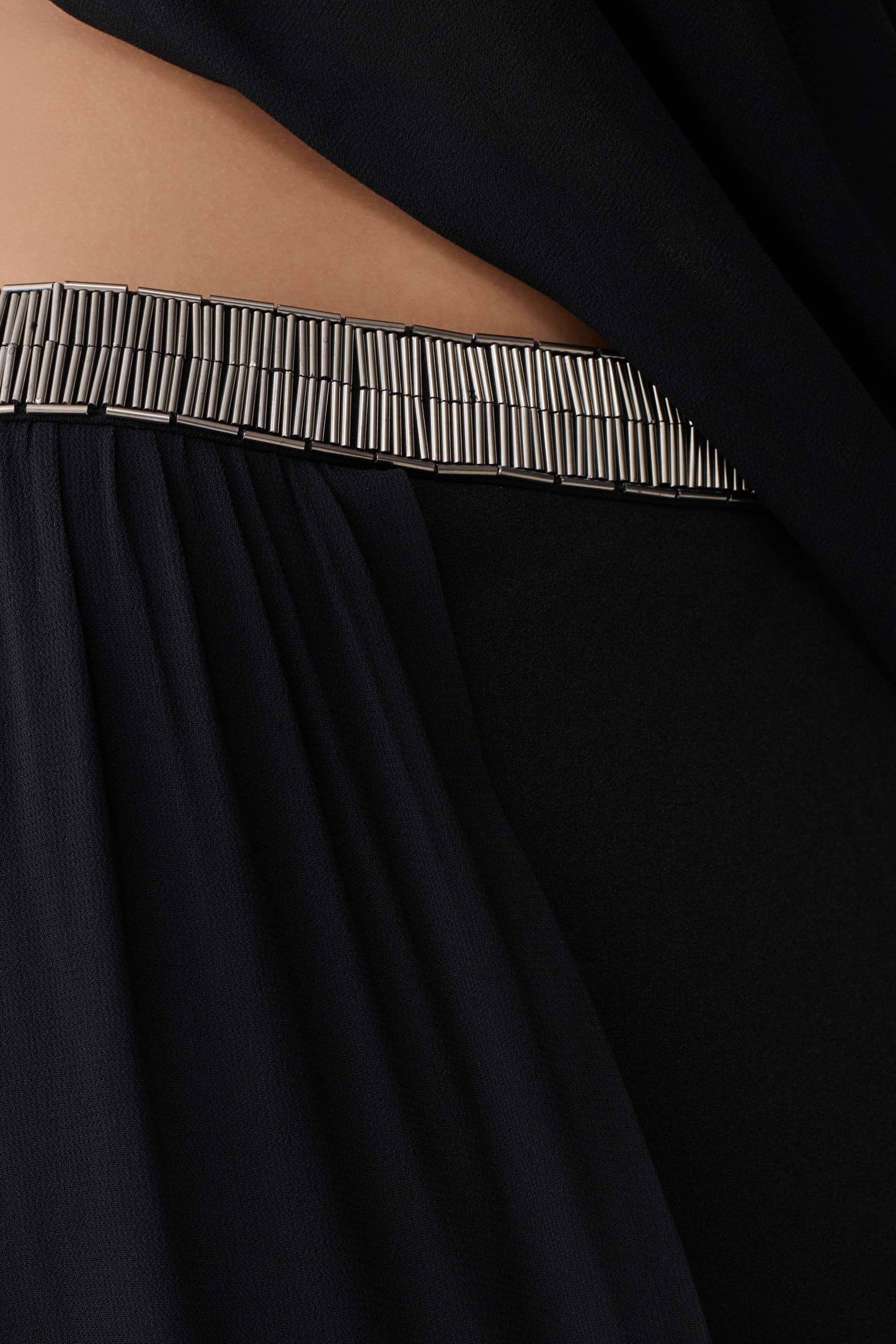 Valerie Chiffon Strapless Maxi Dress - Black