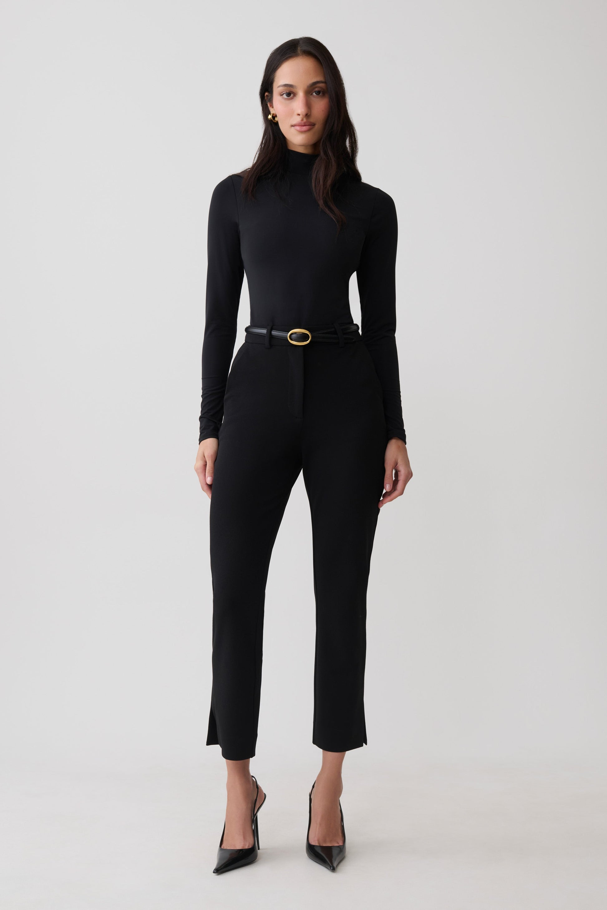Annabel Long Sleeve High Neck Bodysuit - Black #4