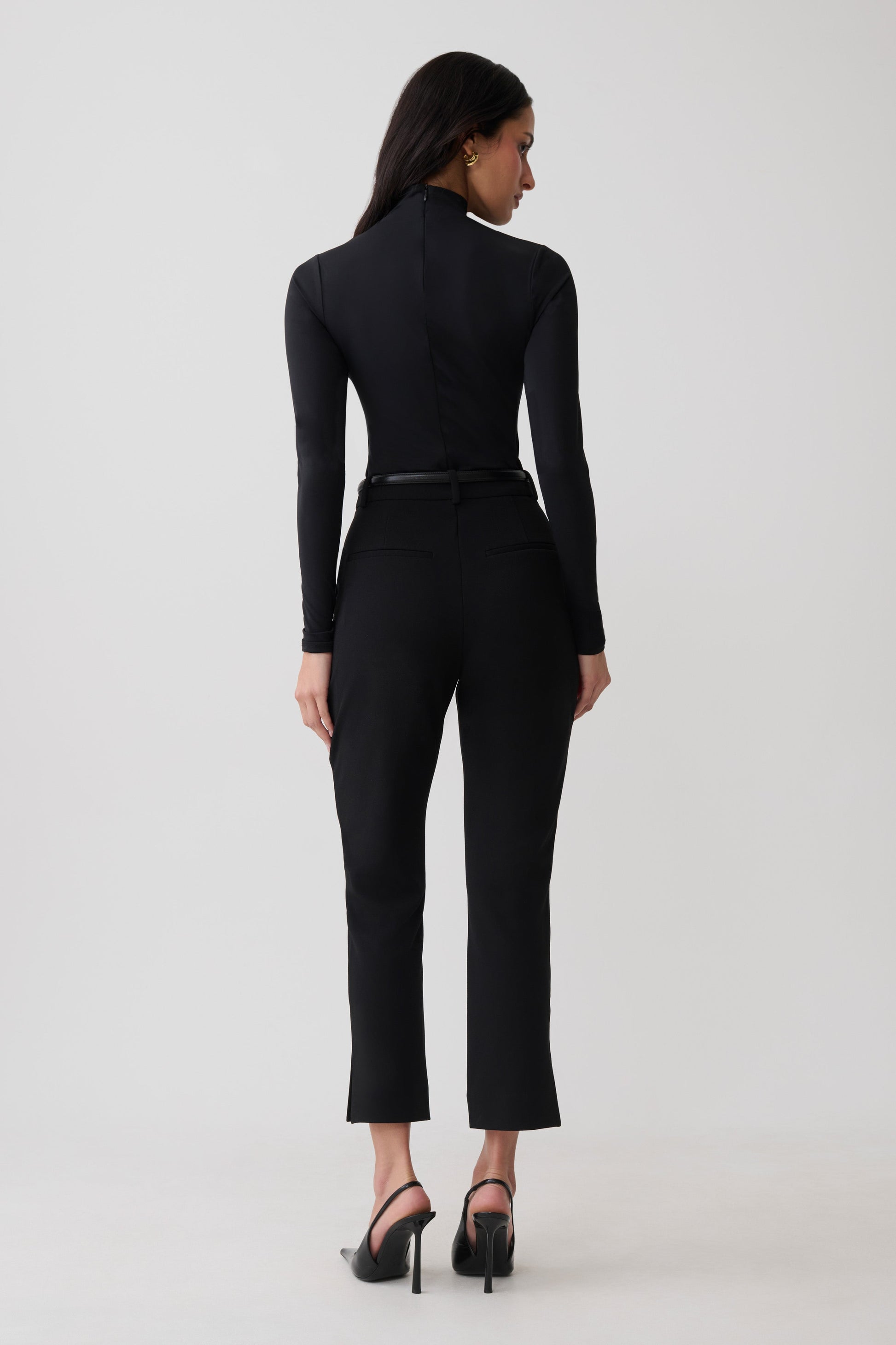 Annabel Long Sleeve High Neck Bodysuit - Black #2