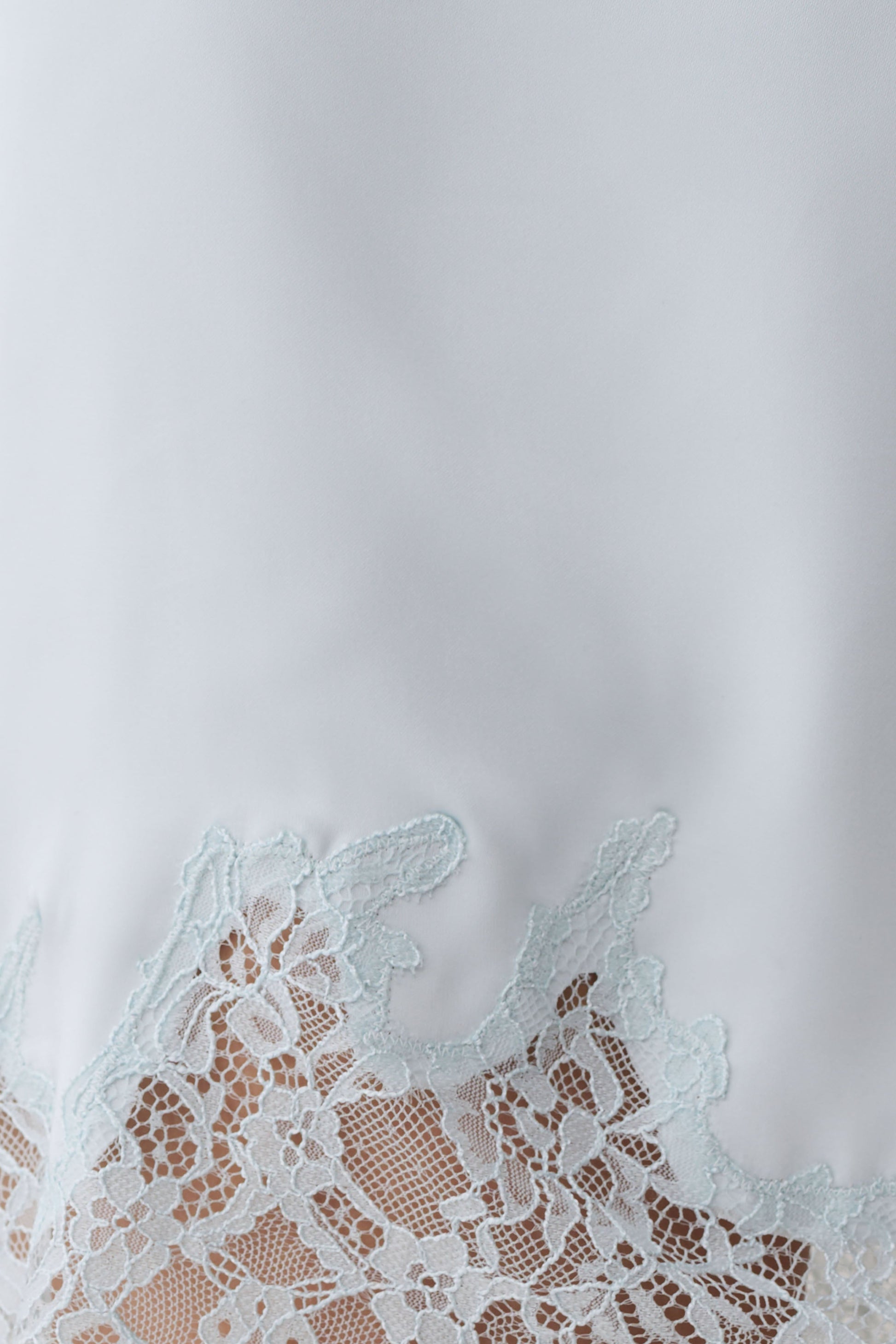 Nina Lace And Satin Mini Skirt - Ice Blue #9