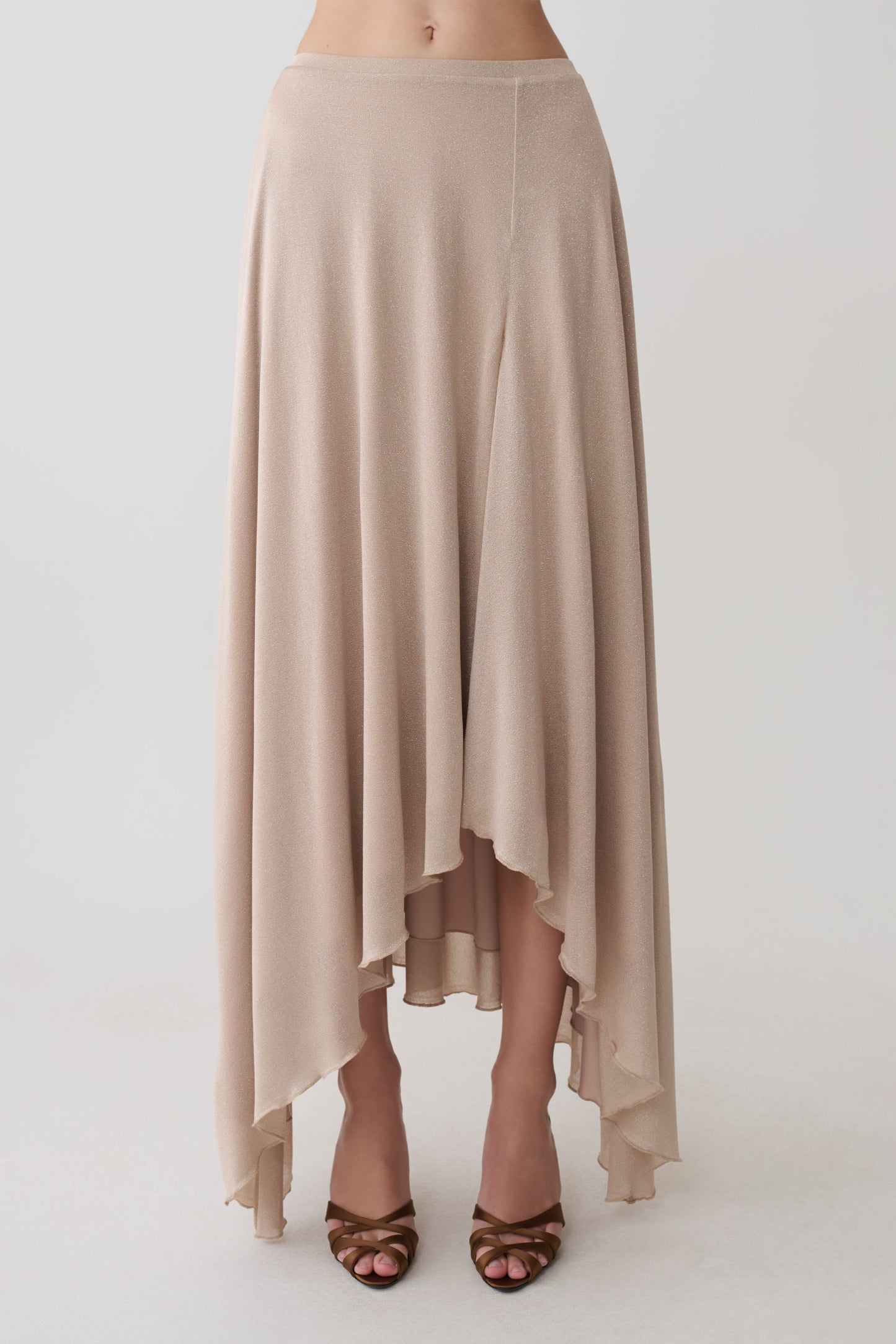 Nola Lurex Maxi Skirt - Gold