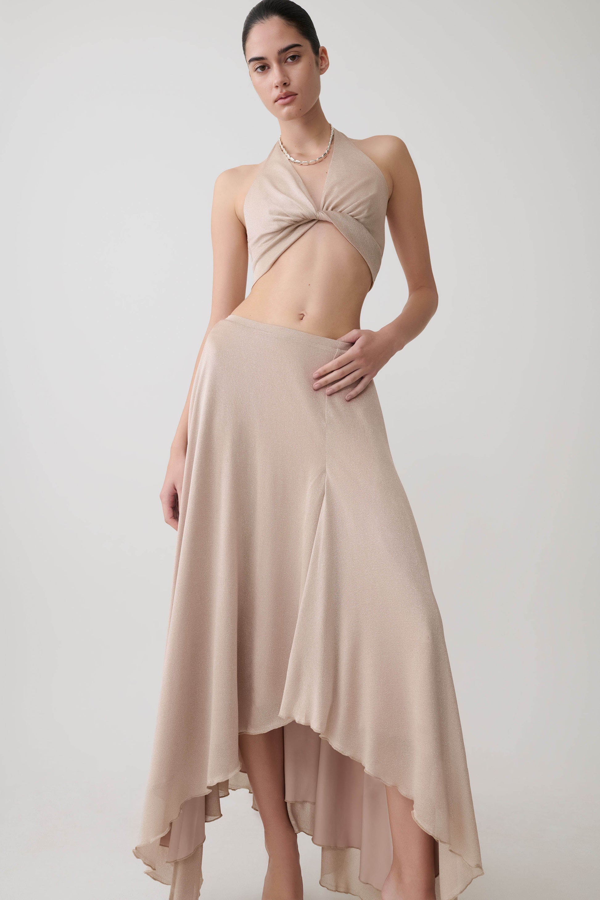 Nola Lurex Maxi Skirt - Gold #3