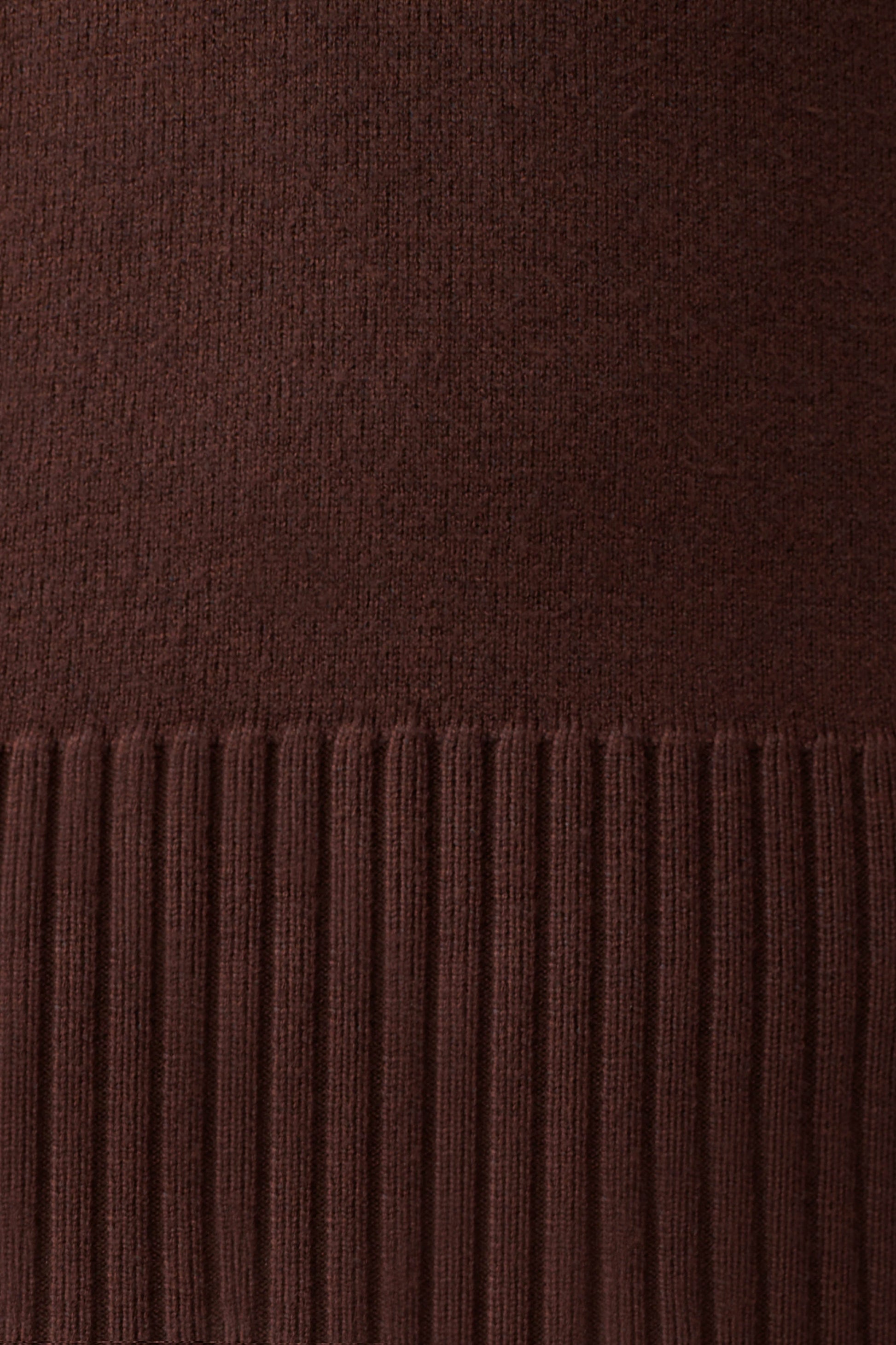 Stanley Ribbed High Neck Jumper - Chocolate #7