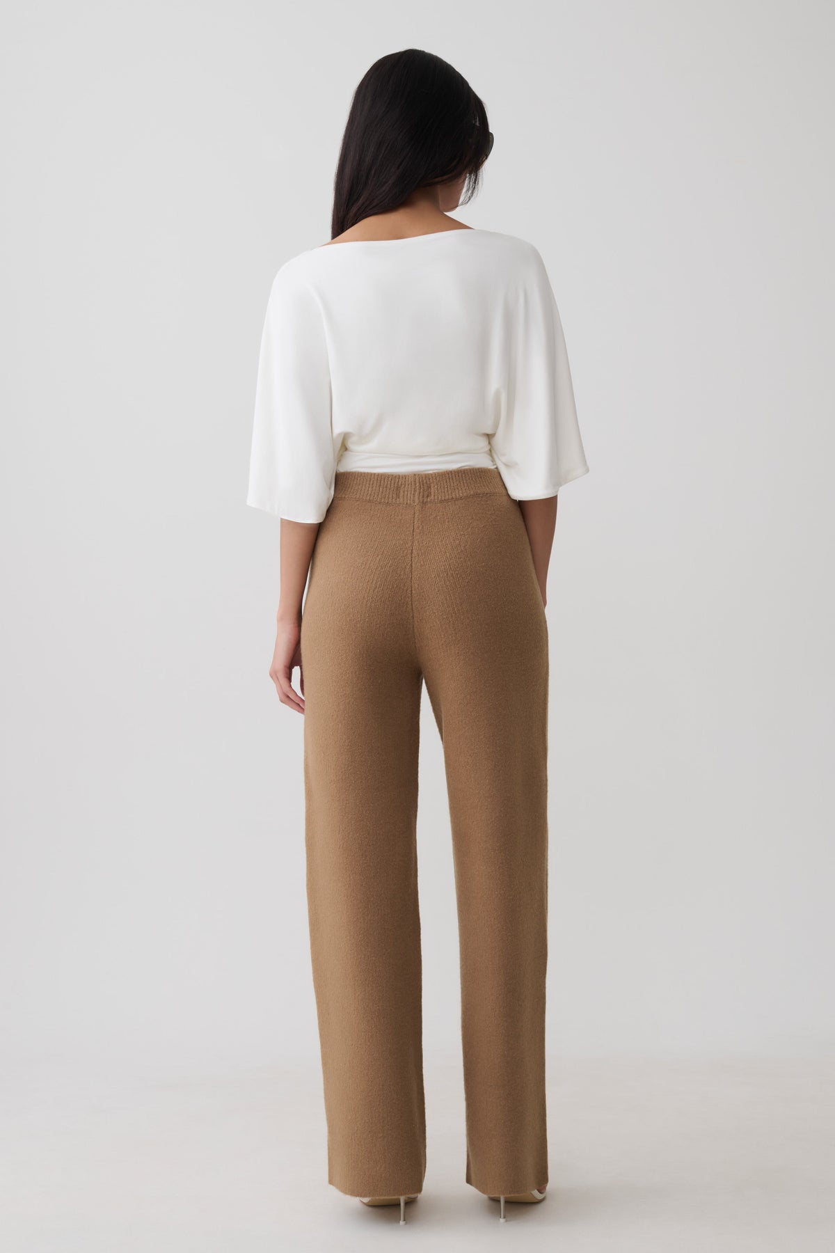 Brittany Pleat Front Knit Pants - Camel #2