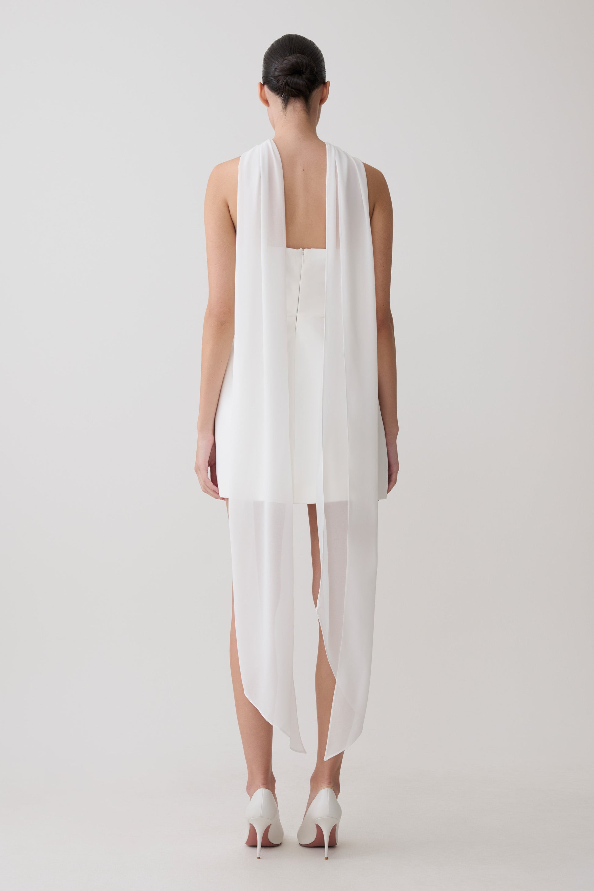 Orellia Strapless Suiting Mini Dress - Ivory #9