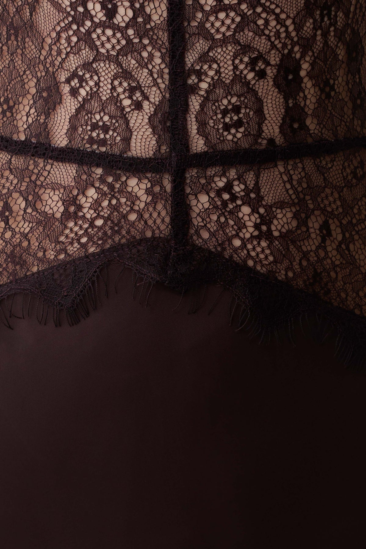 Dinah Lace And Satin Maxi Dress - Chocolate #6