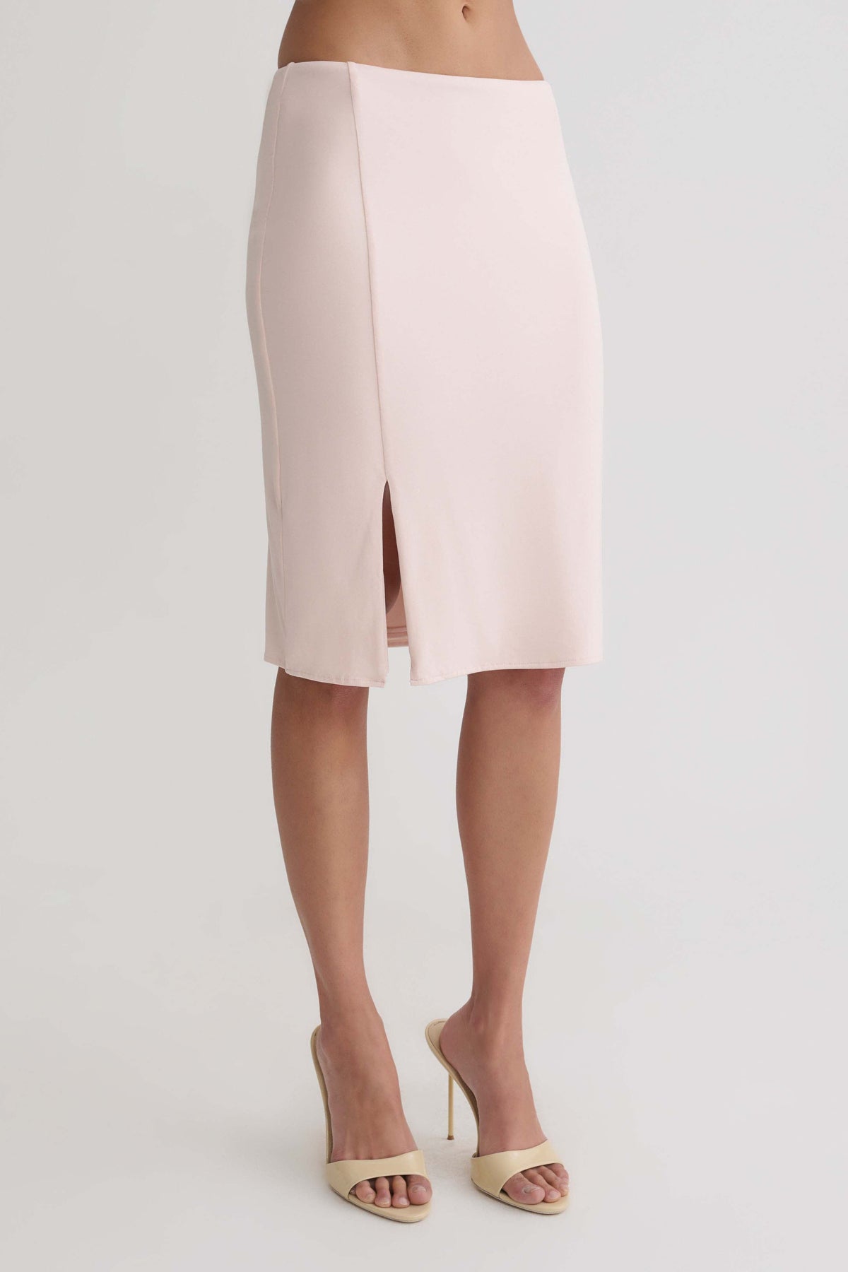 Elio Peached Jersey Midi Skirt - Muted Pink #4