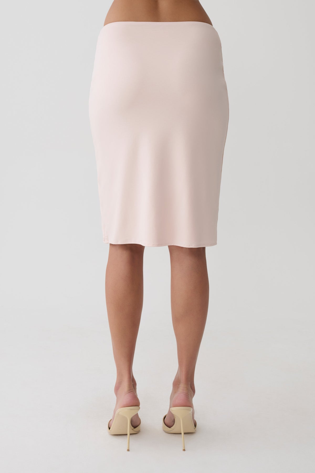 Elio Peached Jersey Midi Skirt - Muted Pink
