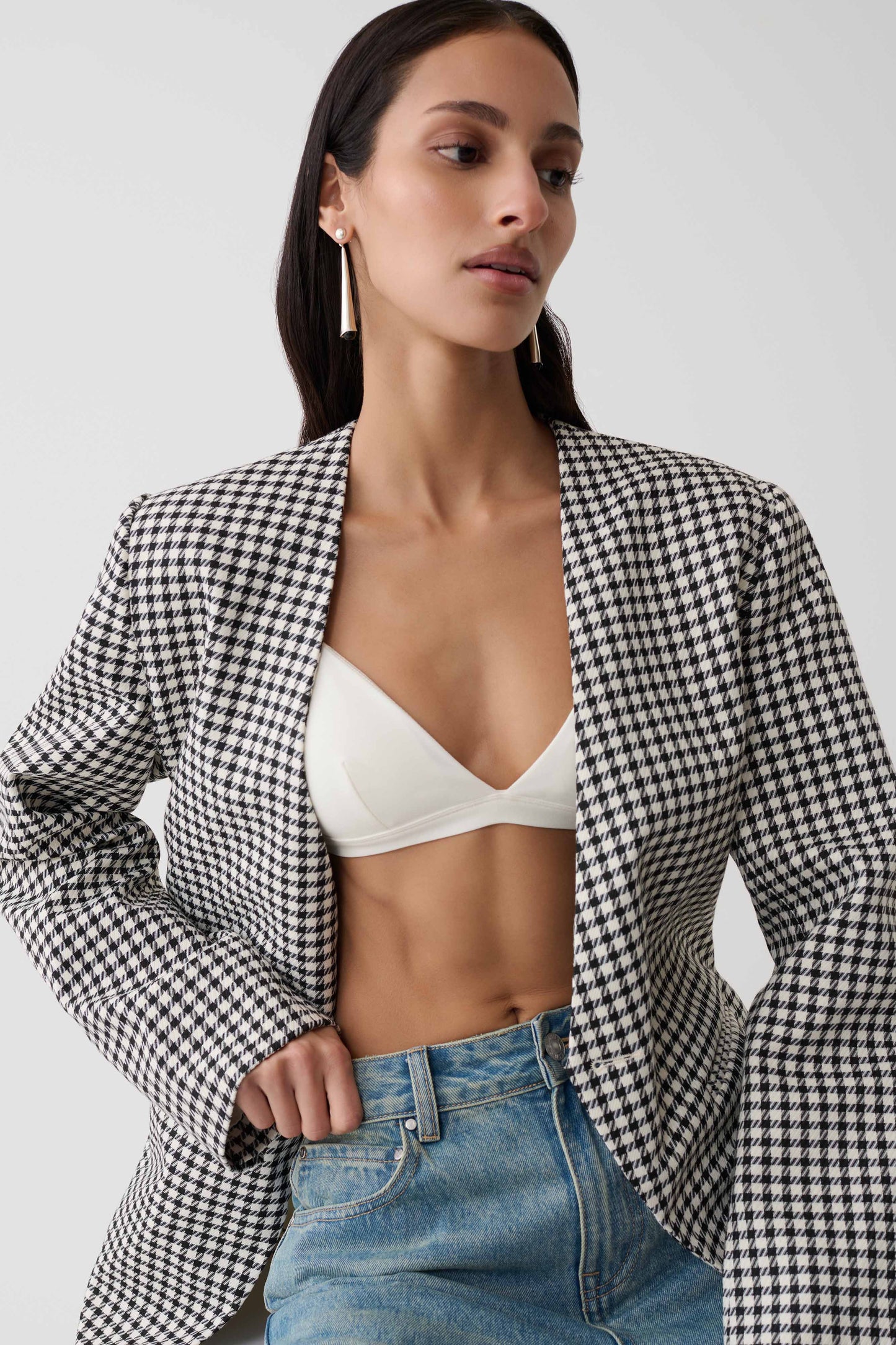 Kels Micro Triangle Bralette - White