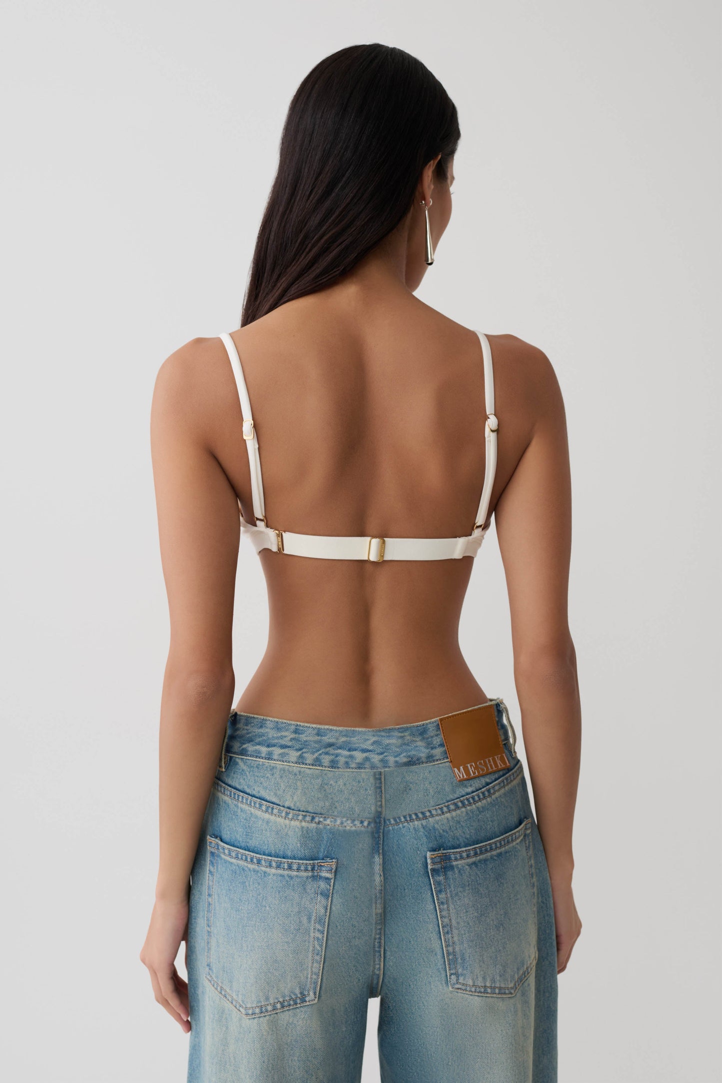 Kels Micro Triangle Bralette - White