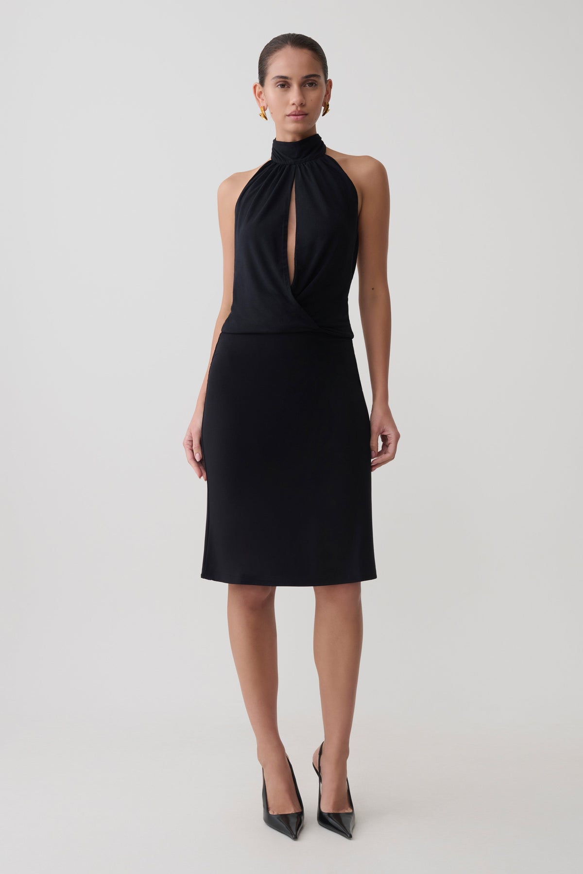 Maki Viscose Sleeveless Halter Top - Black #6