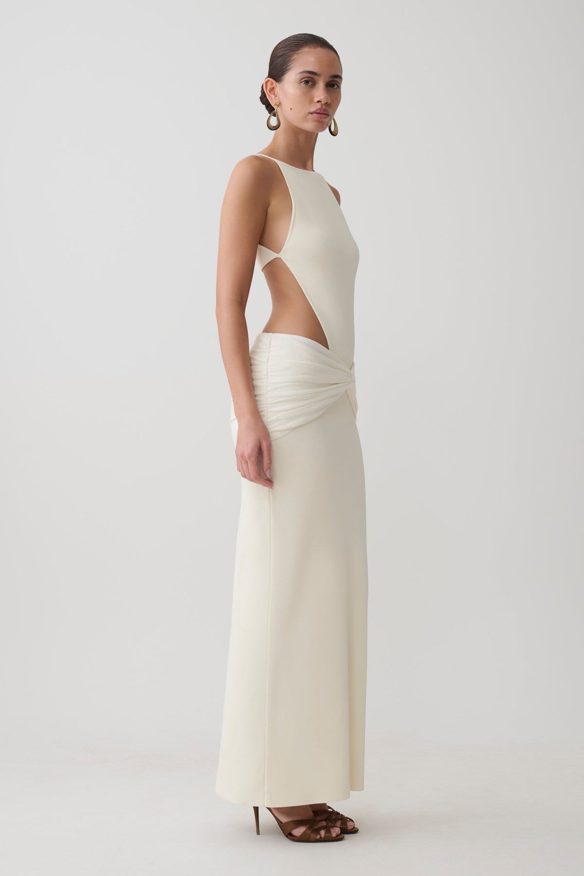 Nathaelie Sleeveless Maxi Dress - White #5
