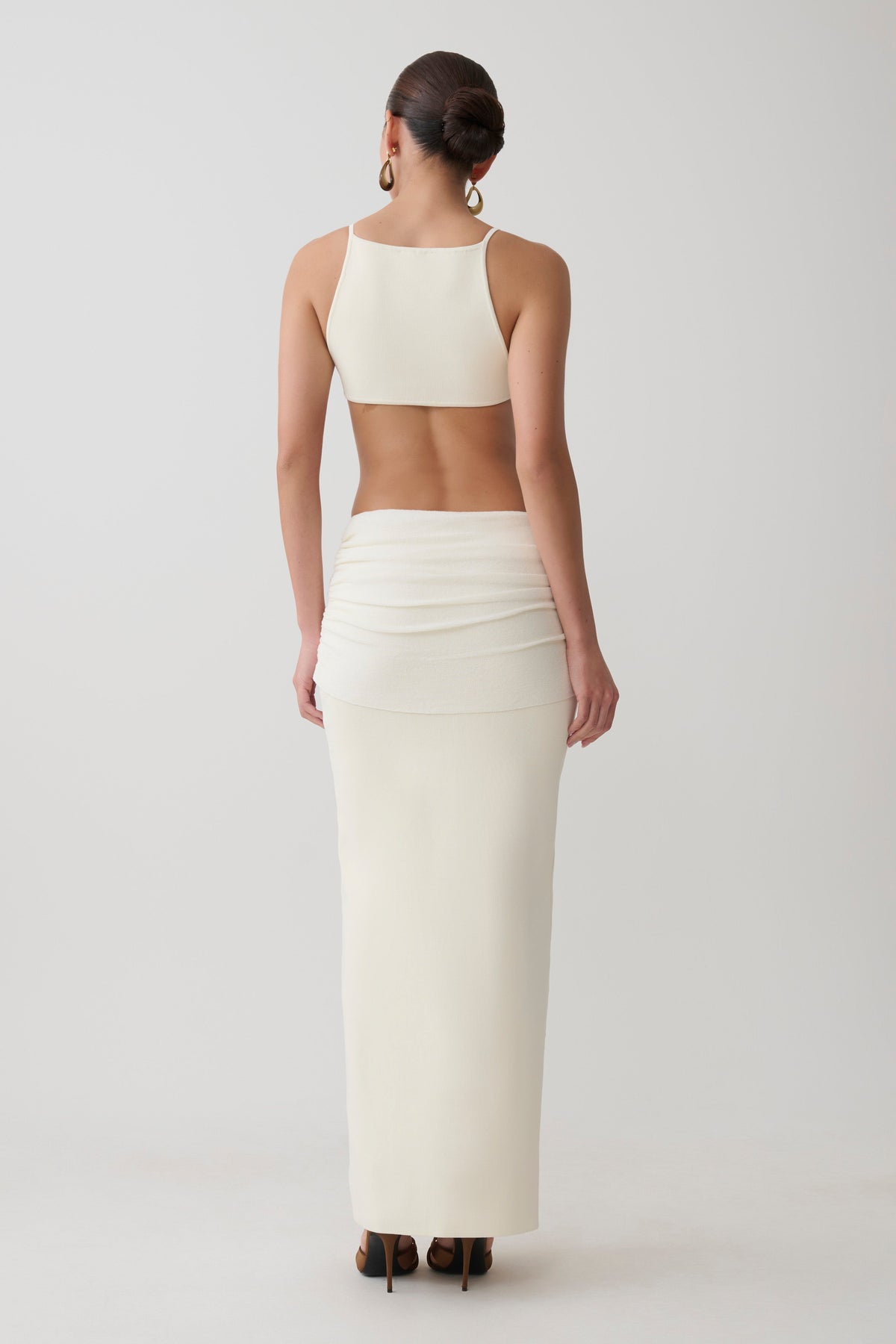 Nathaelie Sleeveless Maxi Dress - White #2