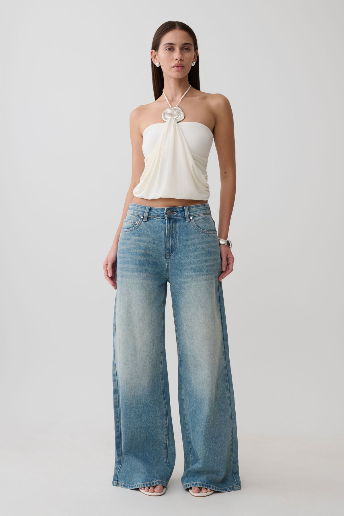Sade Halter Top With Hardware - Ivory #7