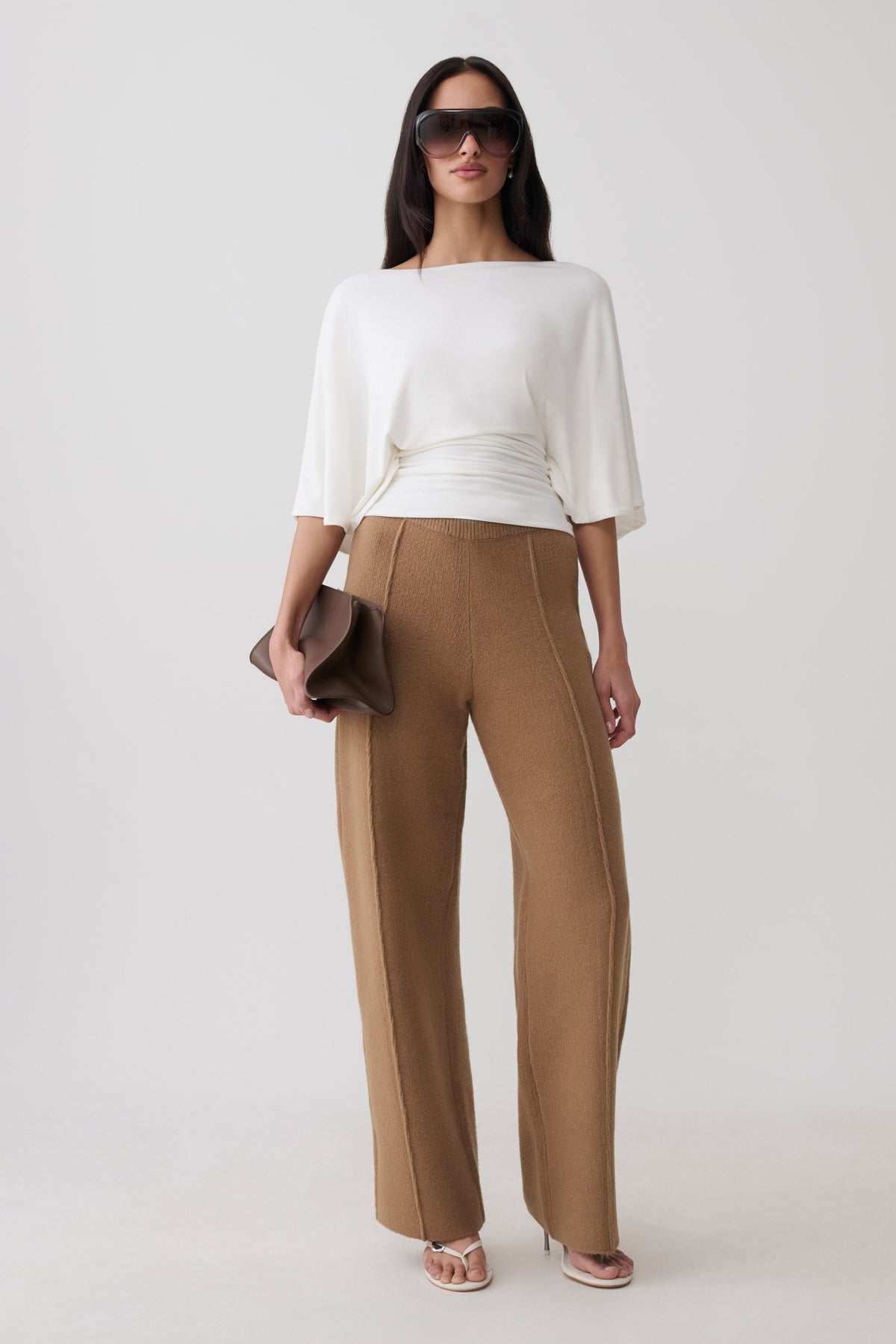 Sila Modal Batwing Short Sleeve Top - White #4