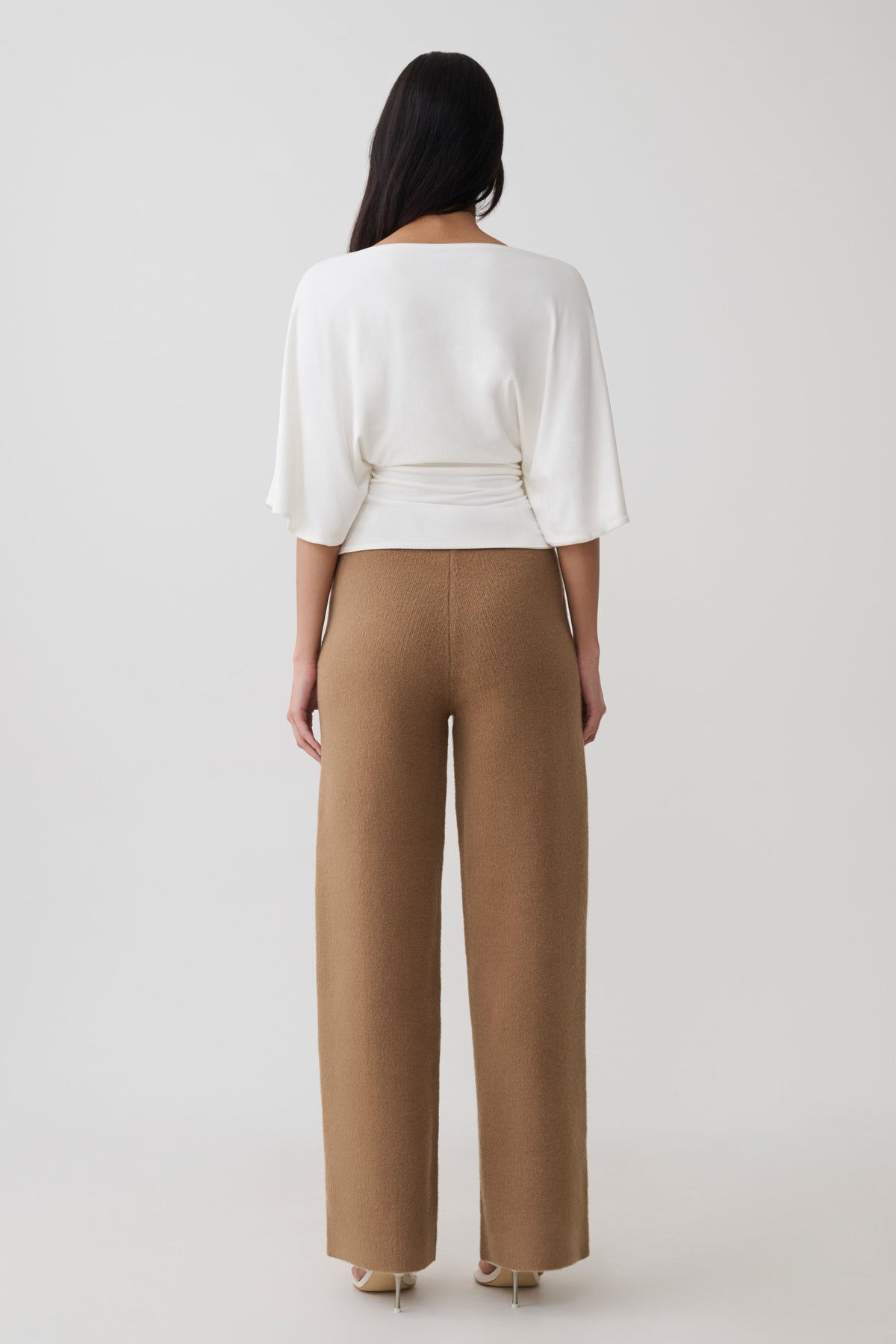 Sila Modal Batwing Short Sleeve Top - White #2