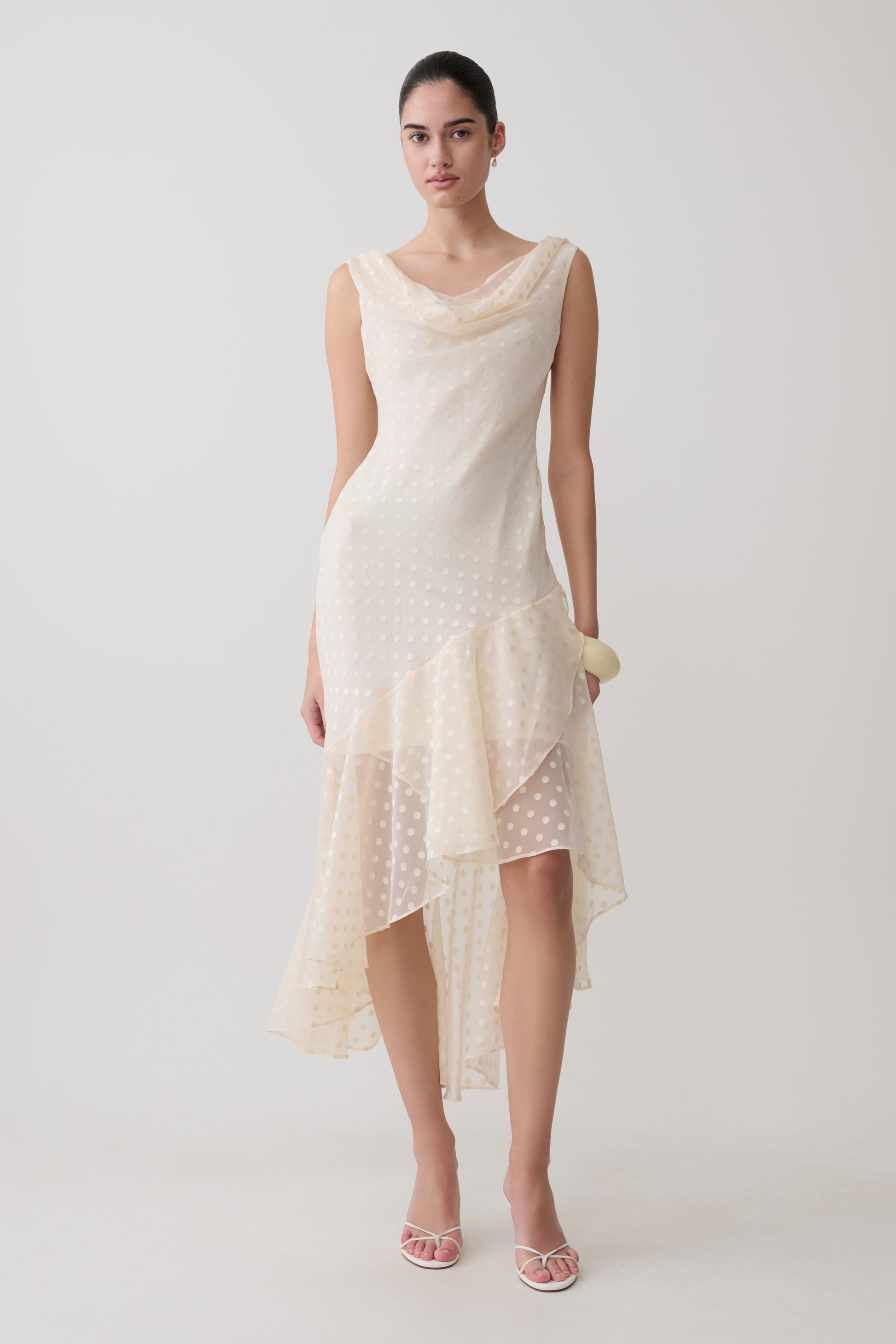 Lilah Devore Midi Dress - Ivory #5