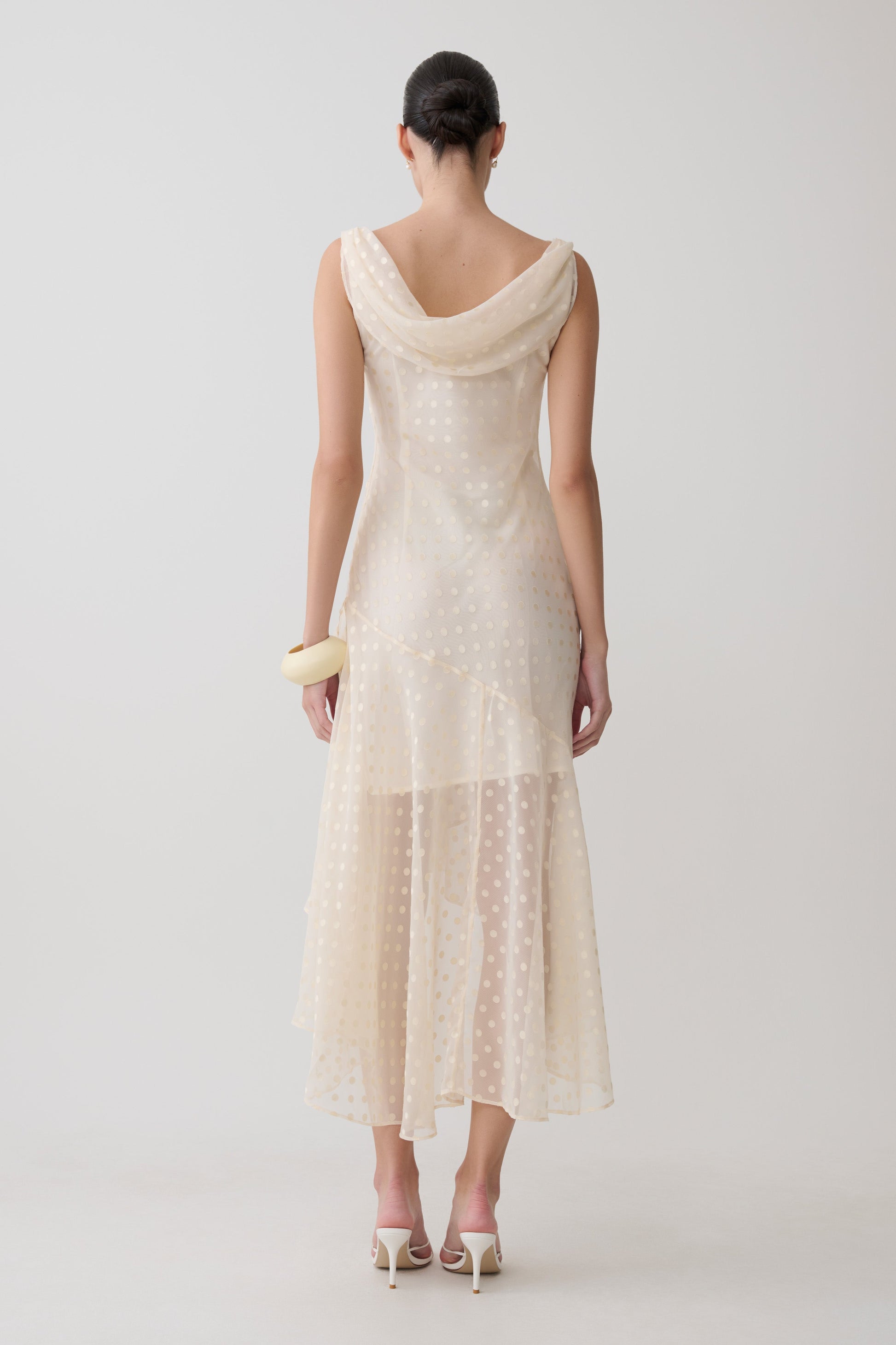 Lilah Devore Midi Dress - Ivory #2