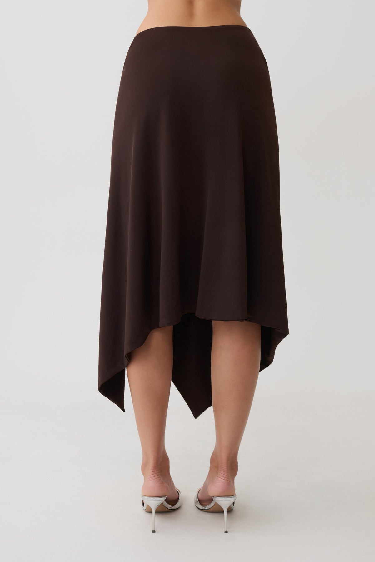 Sault Hankie Midi Skirt with Hardware - Dark Chocolate #5