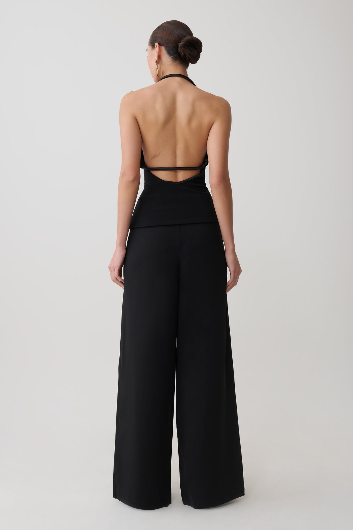 Gracie Halter Neck Asymmetrical Top - Black #6