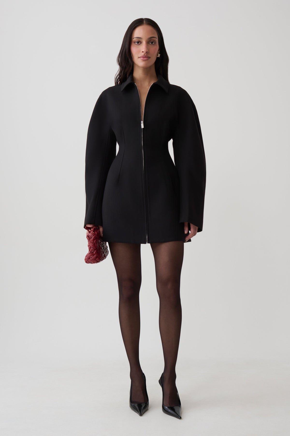 Jordana Long Sleeve Mini Dress - Black #3
