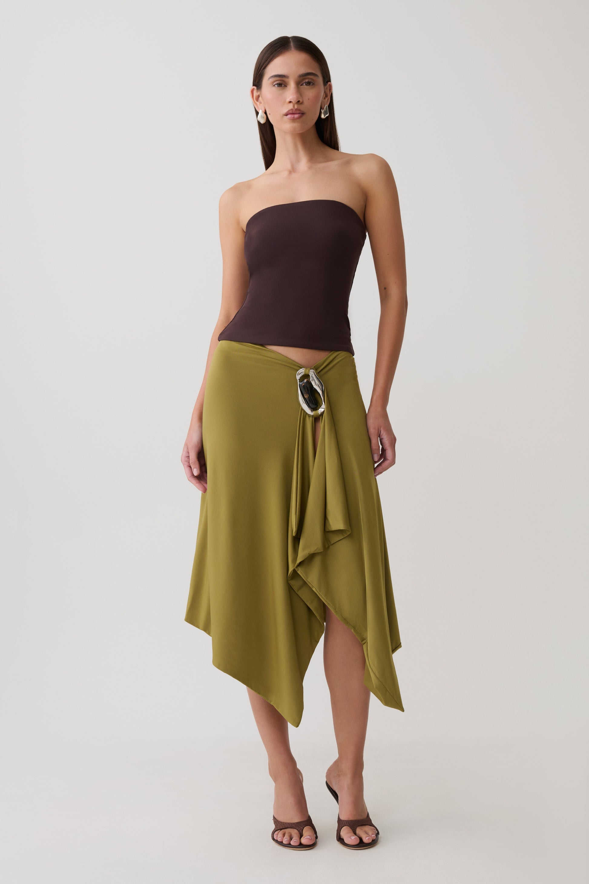 Harley Strapless Bandeau Top - Chocolate #7