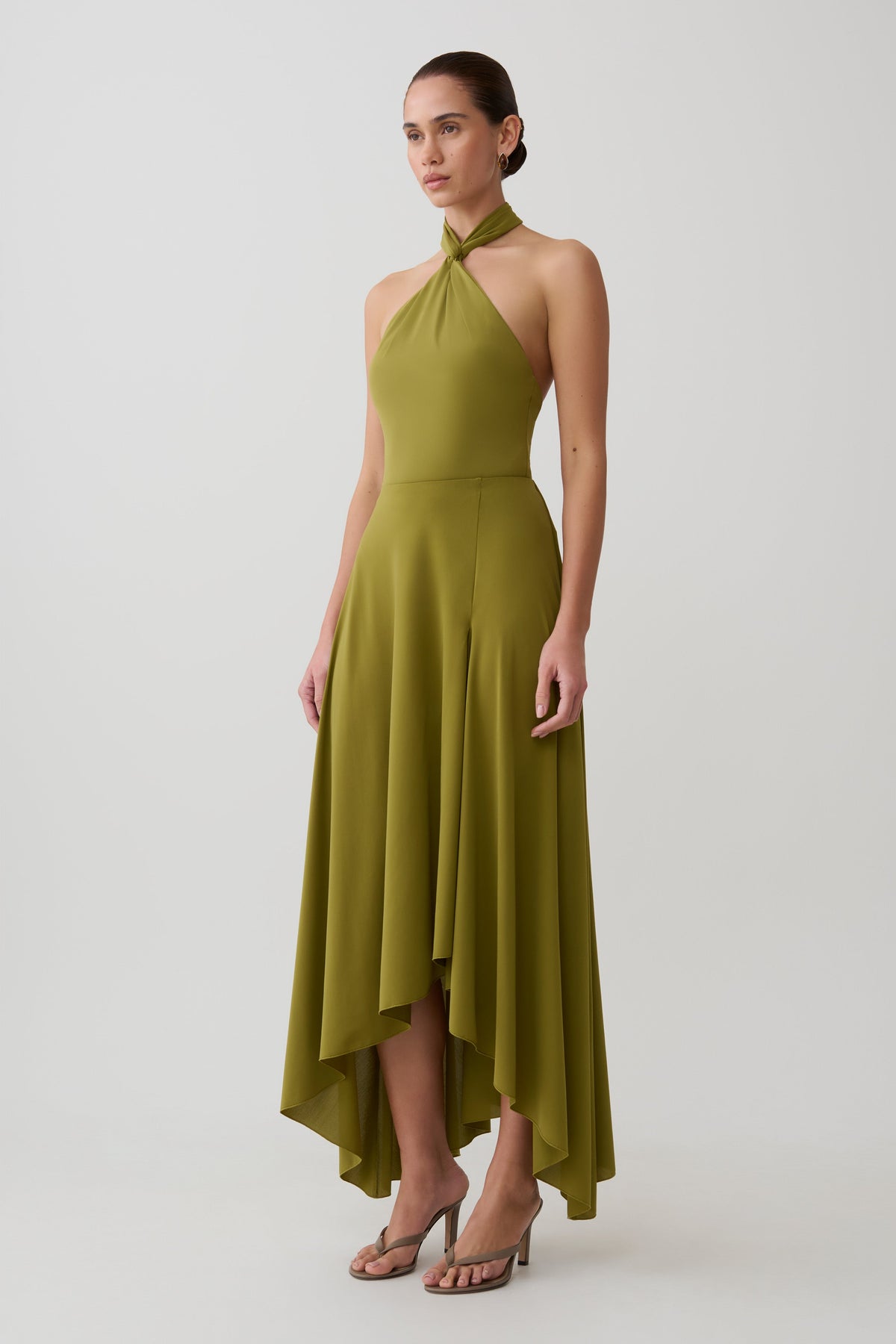 Bambi Dry Jersey Maxi Skirt - Martini Olive #3