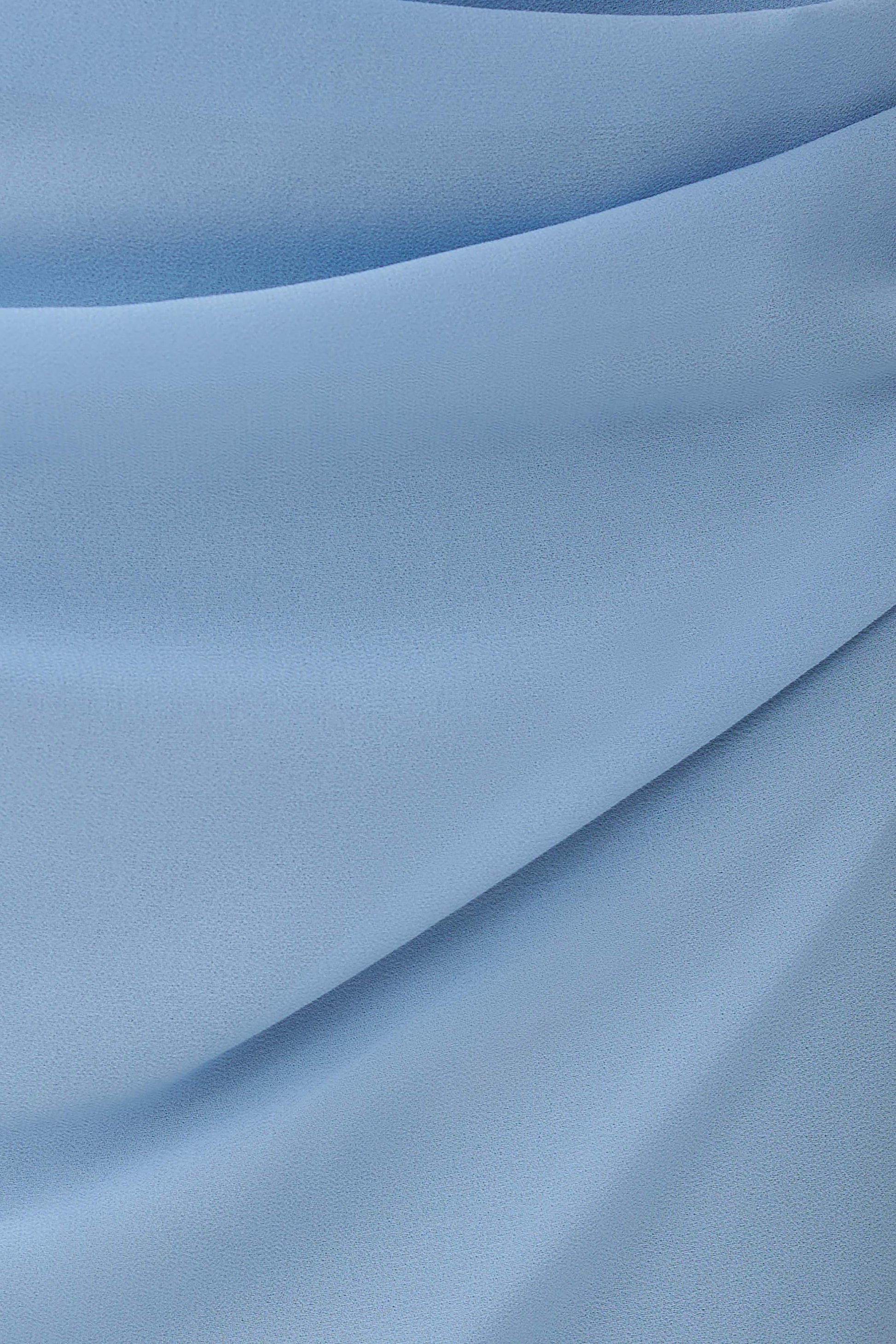 Indie Draped Chiffon Mini Skirt - Sky Blue #7