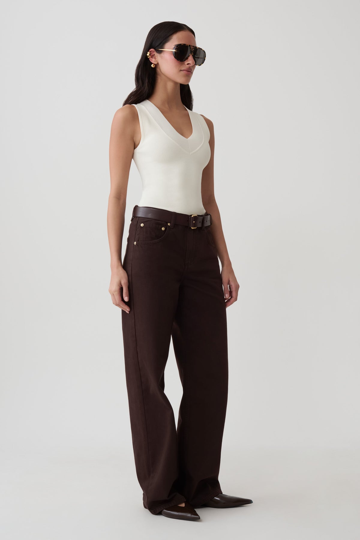 Claudina V-Neck Knit Tank - Ivory #4