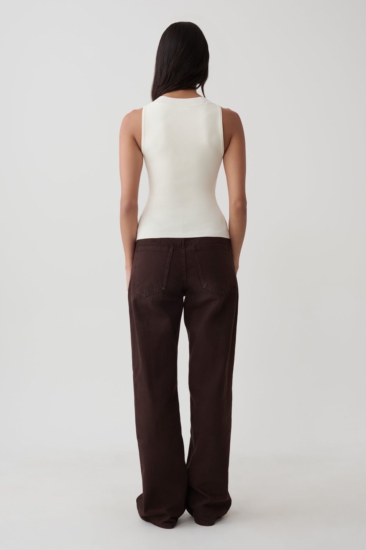 Claudina V-Neck Knit Tank - Ivory
