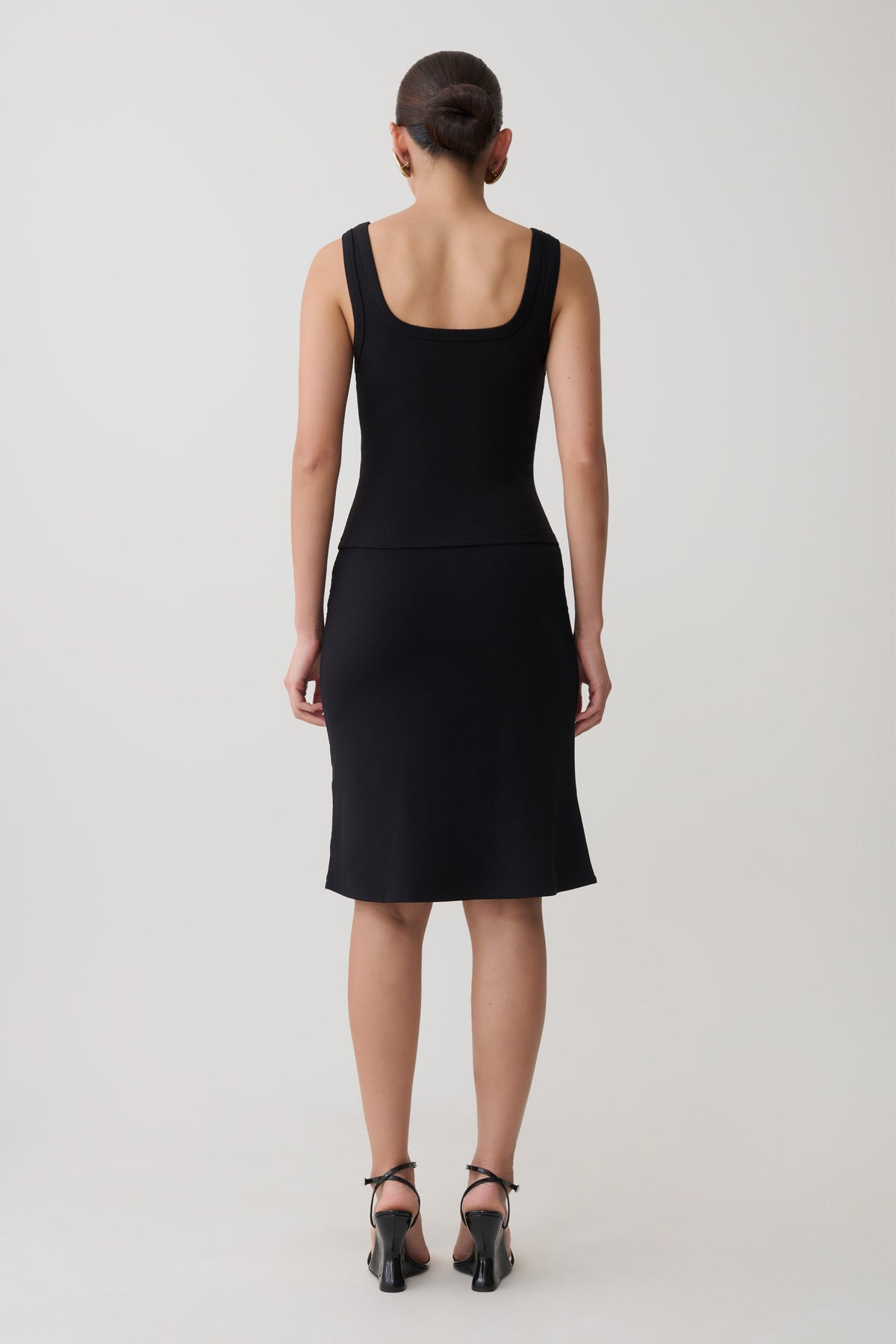 Ismay Square Neck Tank - Black #6