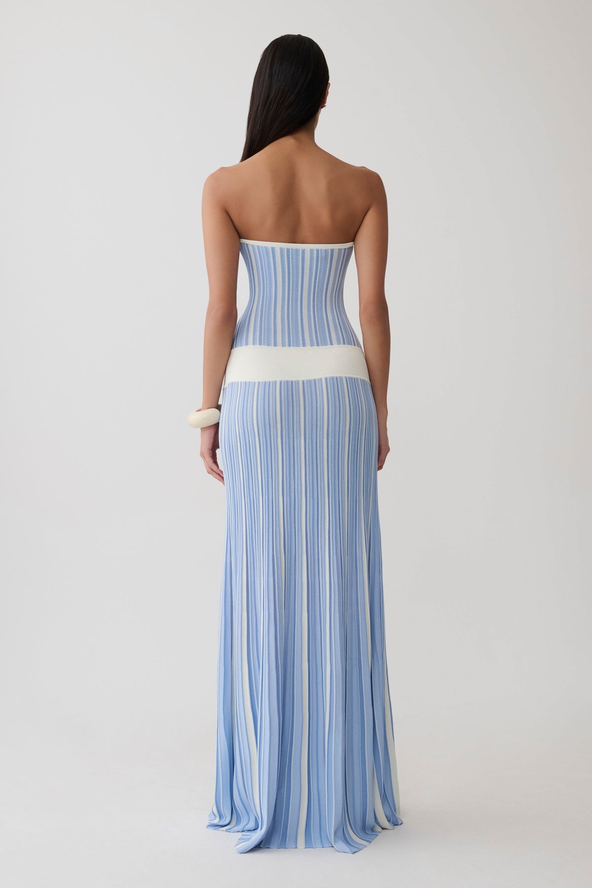 Joyce Stripe Maxi Knit Dress - Blue #2