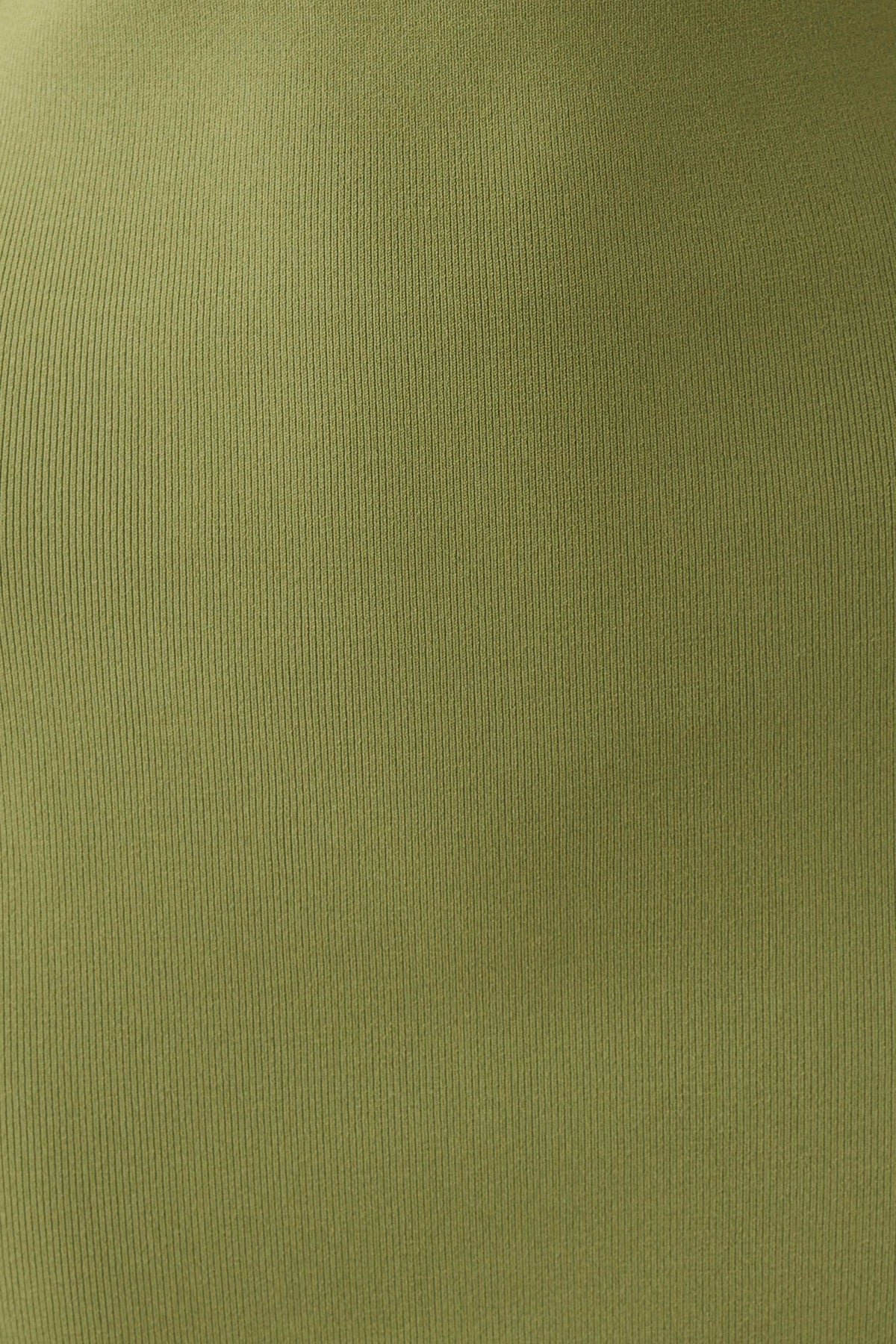 Leah Racer Back Knee Length Knit Dress - Olive #6