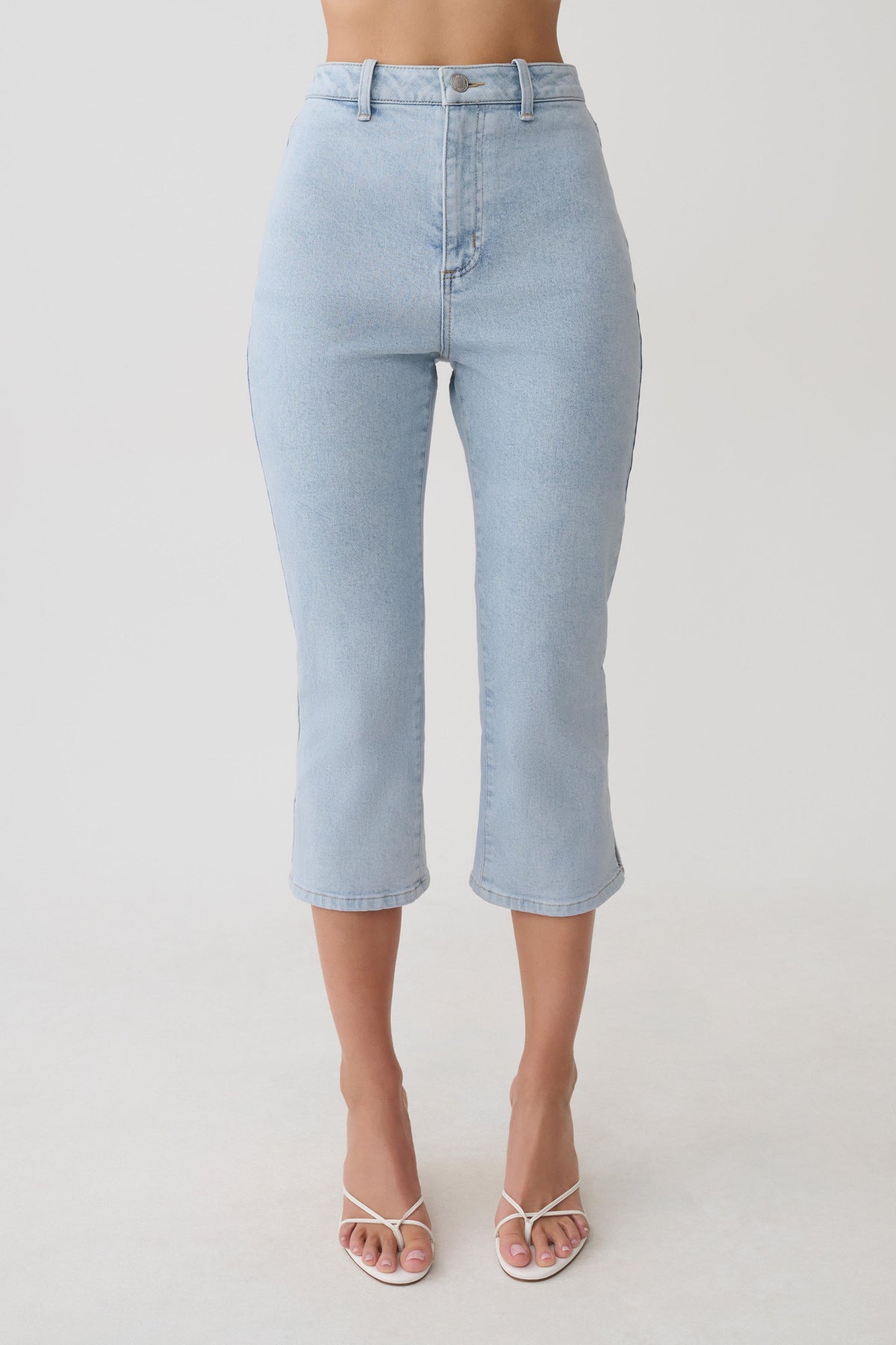 Mary Denim Capris - Light Blue #7