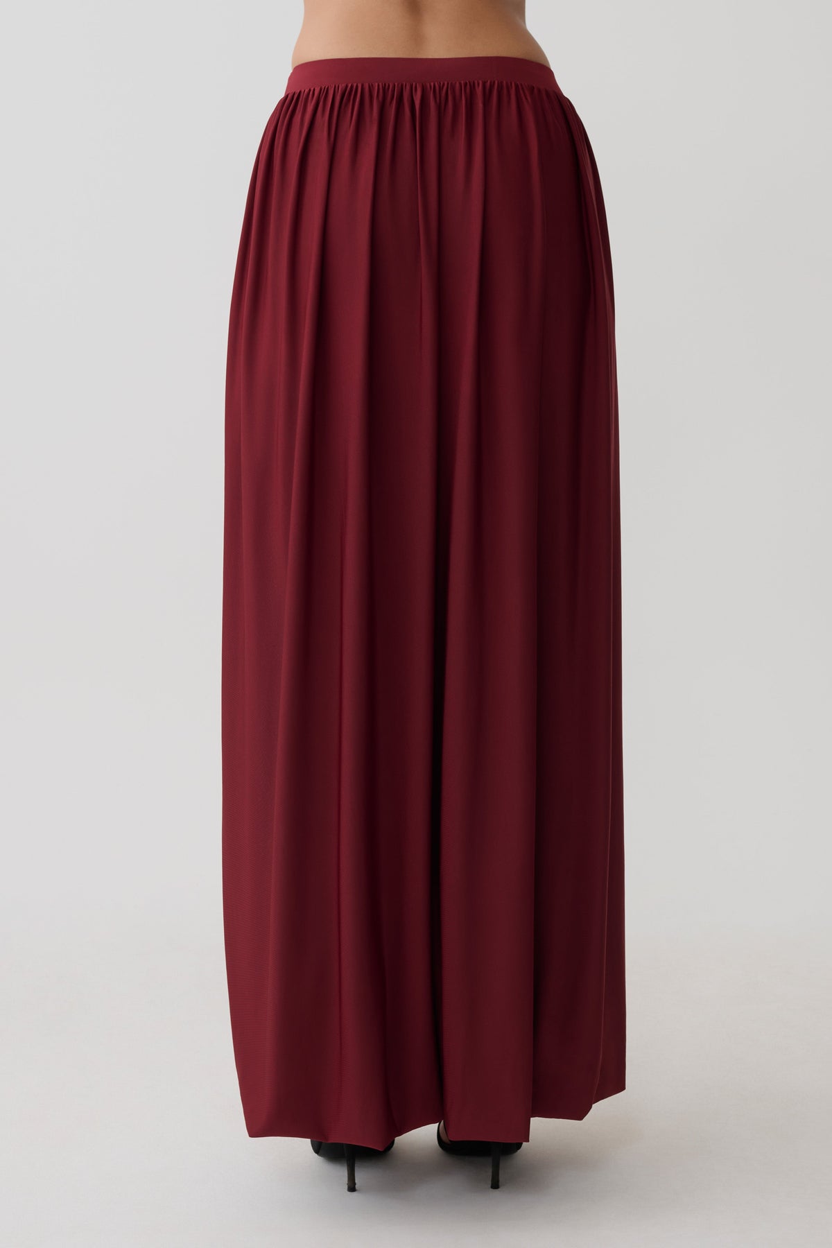 Banks Bubble Hem Midi Skirt - Wine #6