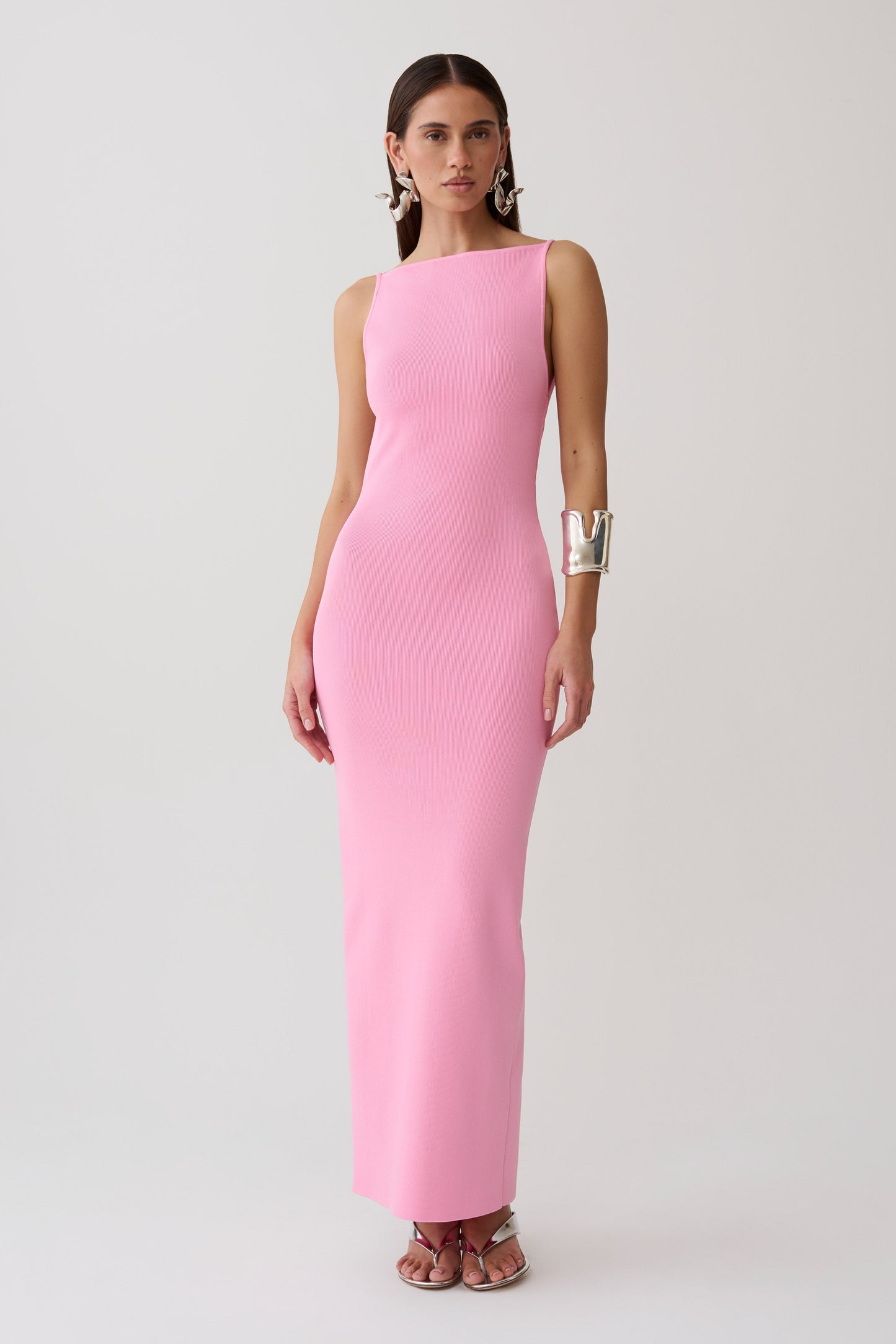 Robin Strappy Back Bandage Maxi Dress - Lipstick Pink