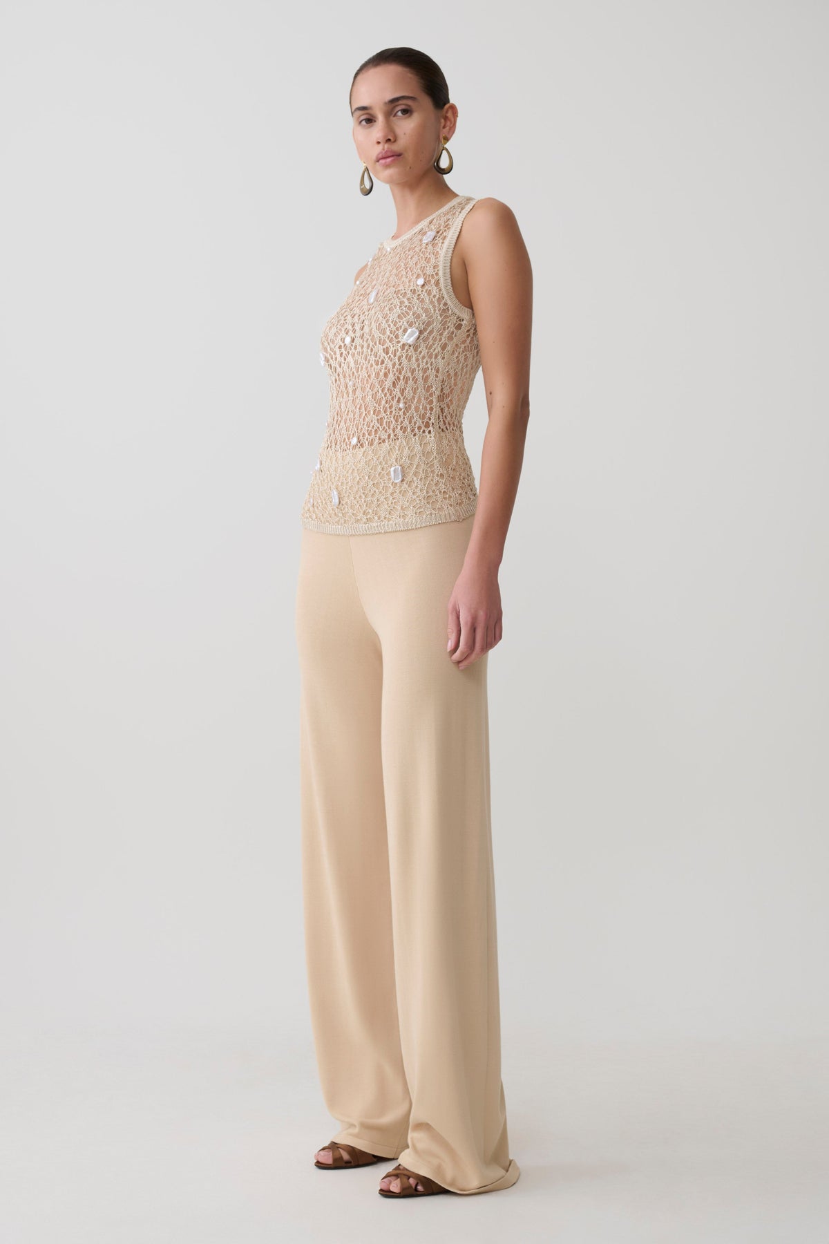 Eloise Pearl Beaded Top - Cream #6