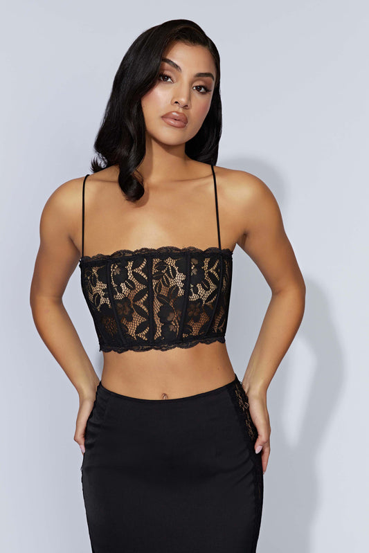 Bellamy Scallop Lace Bodice - Black