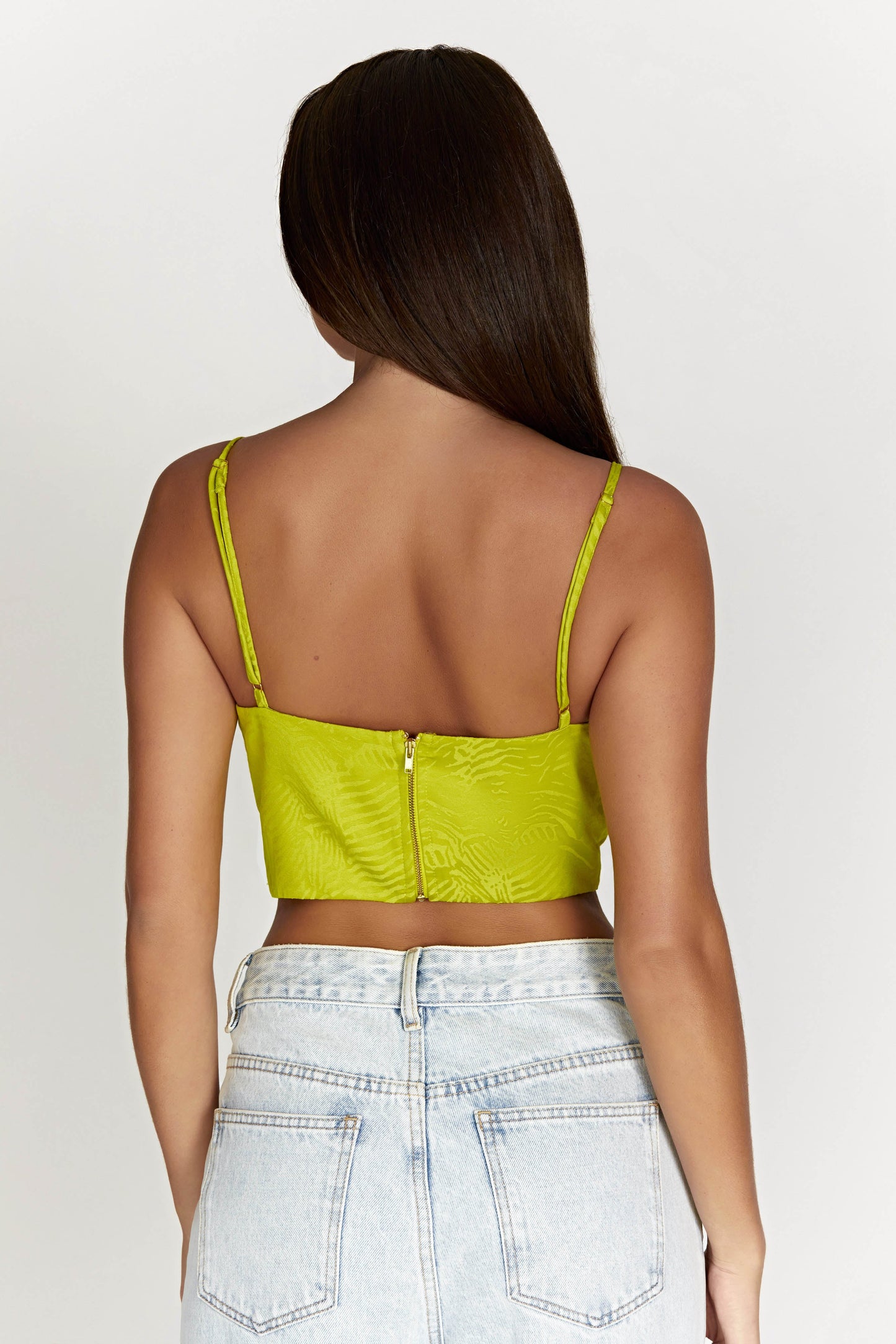 Maggie Underwire Corset Top - Chartreuse