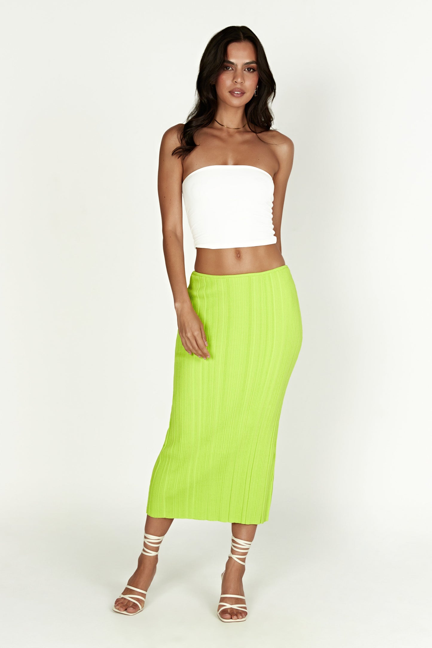 Kennedy Low Rise Knit Skirt - Fresh Green