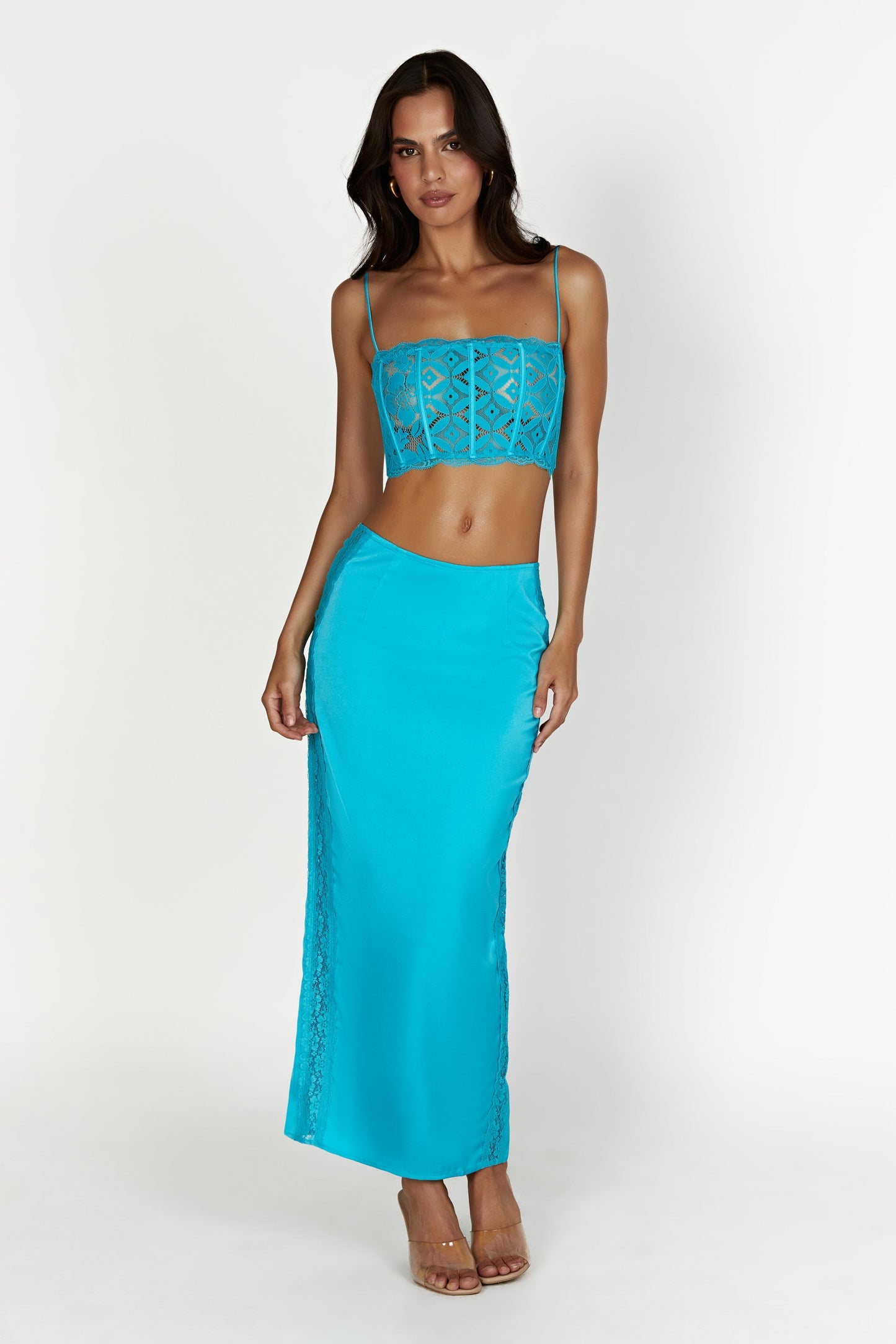 Bellamy Scallop Lace Bodice - Aquamarine