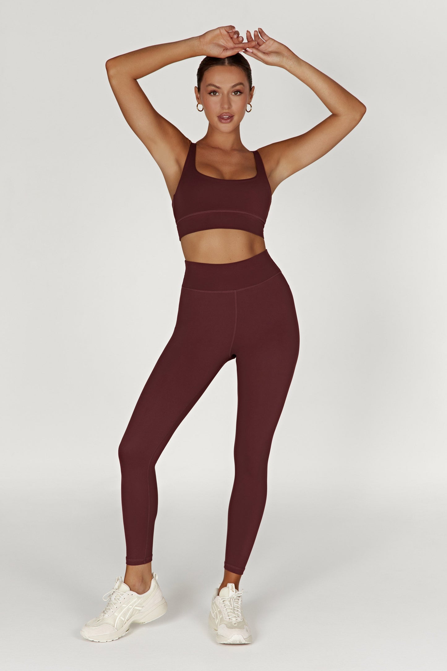 Elise V Back Cami Crop Top - Mahogany