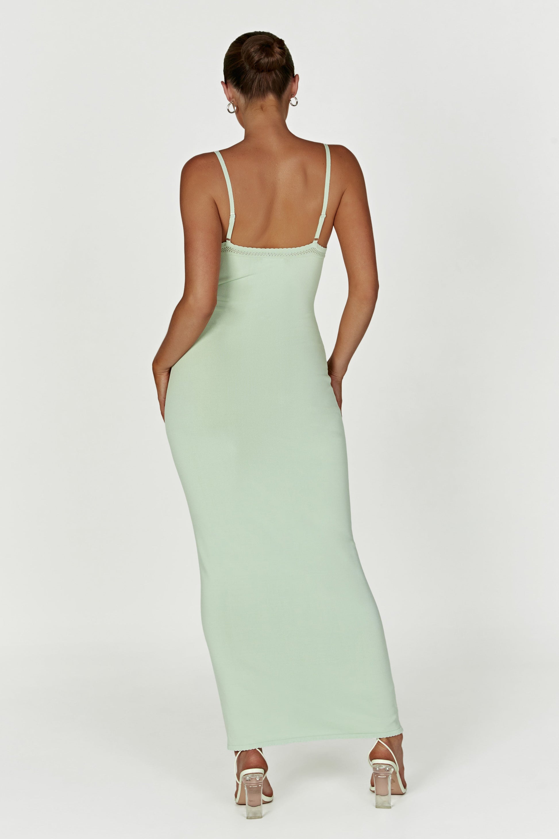 Maia Pointelle Knit Maxi Dress - Pistachio Green #3
