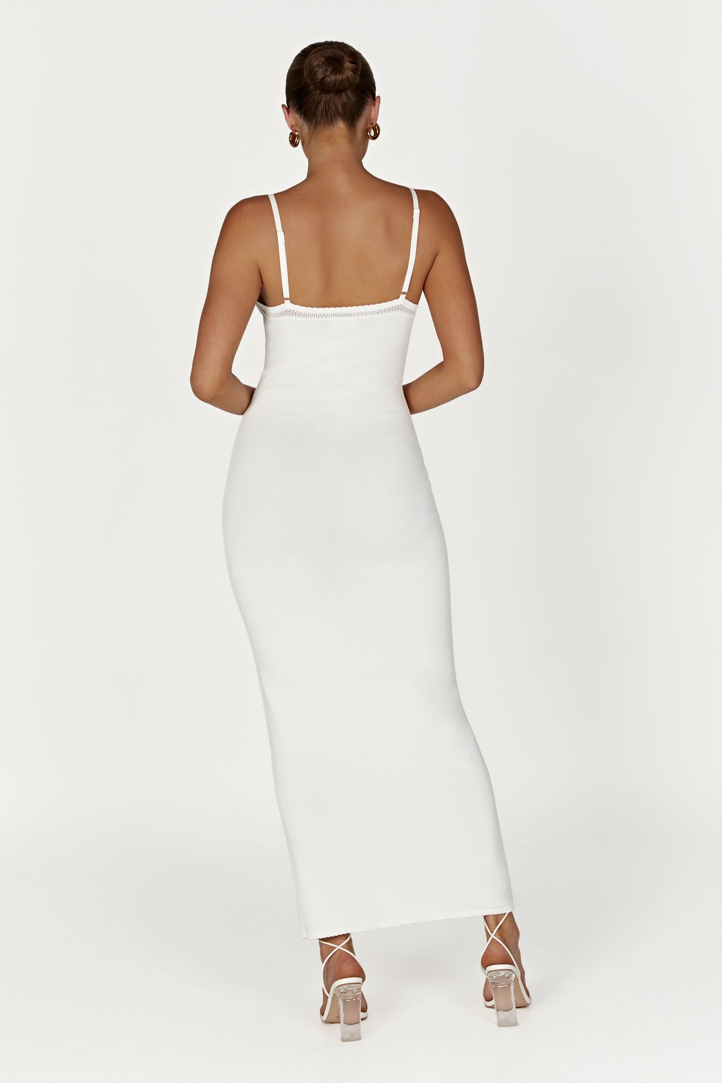 Maia Pointelle Knit Maxi Dress - White