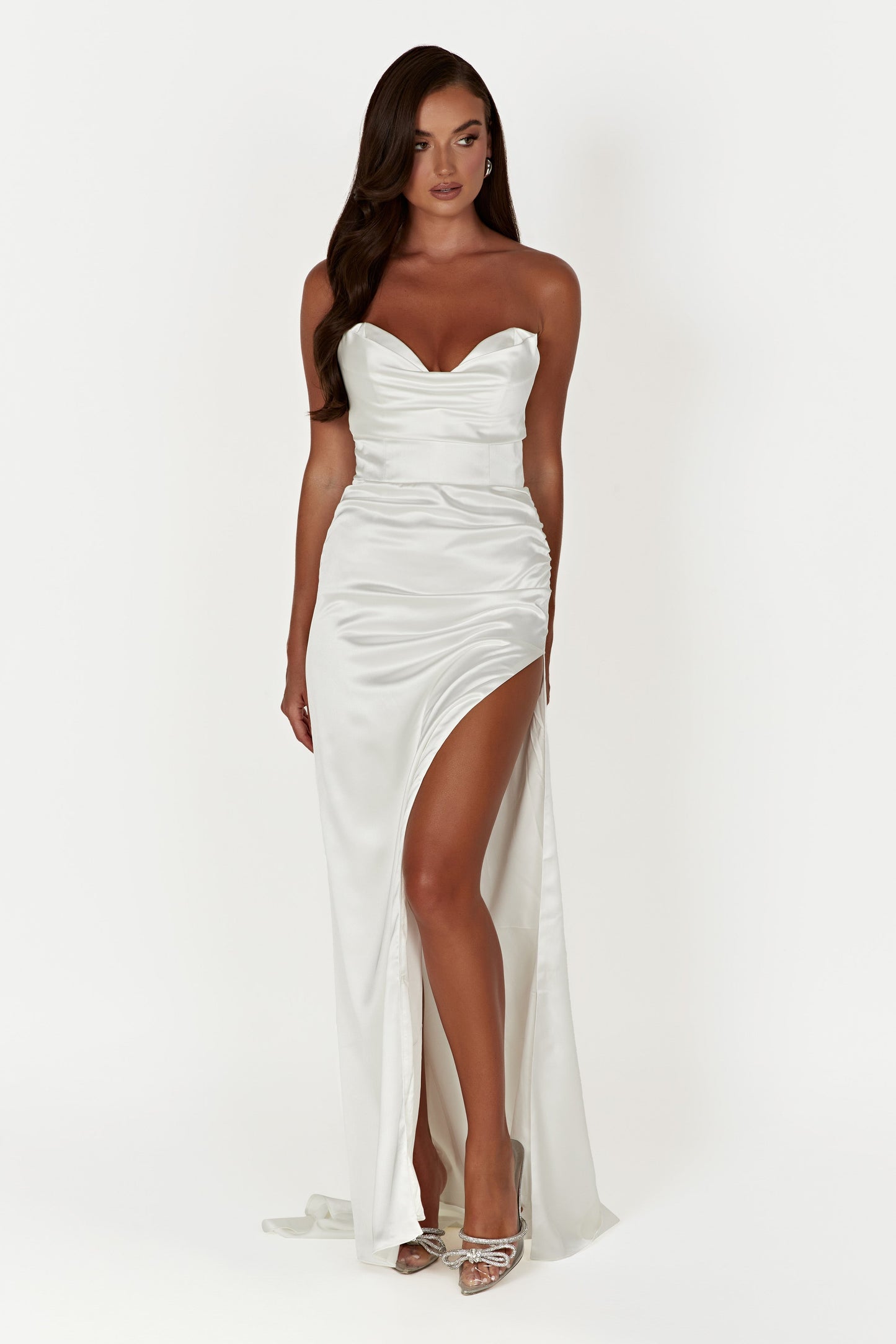 Marilyn Corset Gown - White