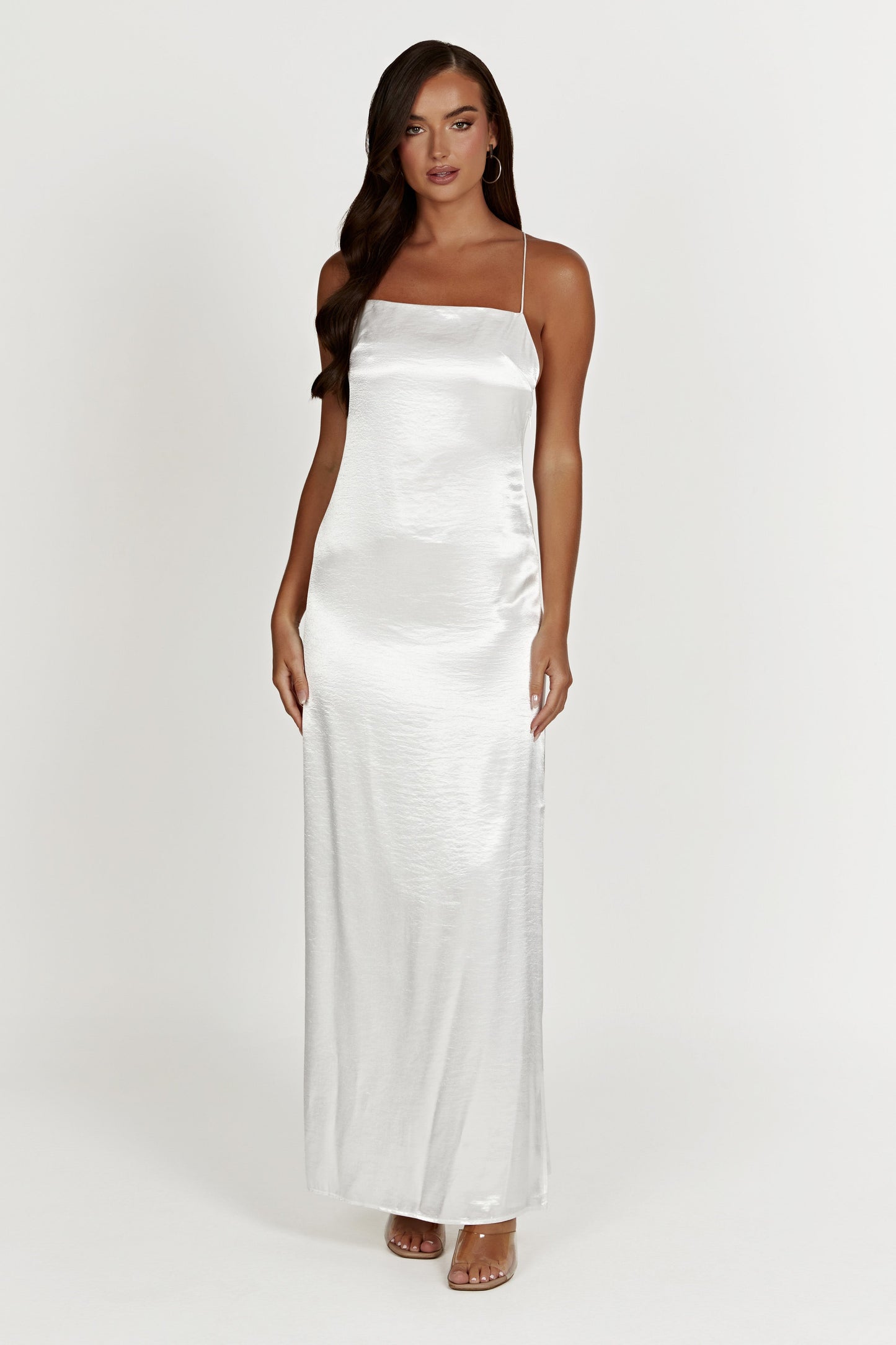 Whitney Wetlook Maxi Dress - White