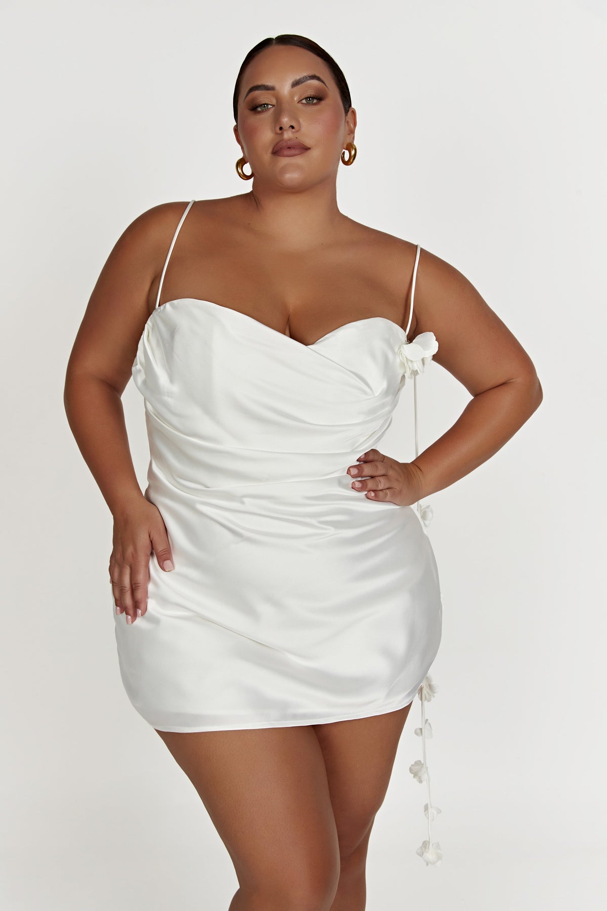 Otillie Rose Halter Mini Dress - White #5